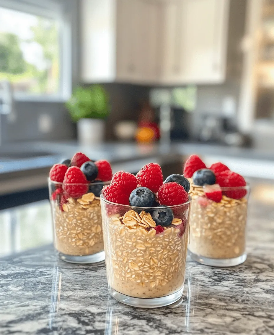 Meal prepping has gained immense popularity in recent years, and for good reason. Preparing healthy meals in advance helps you stay on track with your nutrition goals, reduces the temptation to reach for unhealthy snacks, and often saves time and money. Overnight oats are particularly beneficial because they require minimal effort and can be customized to fit your taste preferences and dietary needs. By preparing a batch of Overnight Berry Blast Oats, you can ensure that a nutritious breakfast is ready and waiting for you each morning, allowing you to kickstart your day with energy and focus.