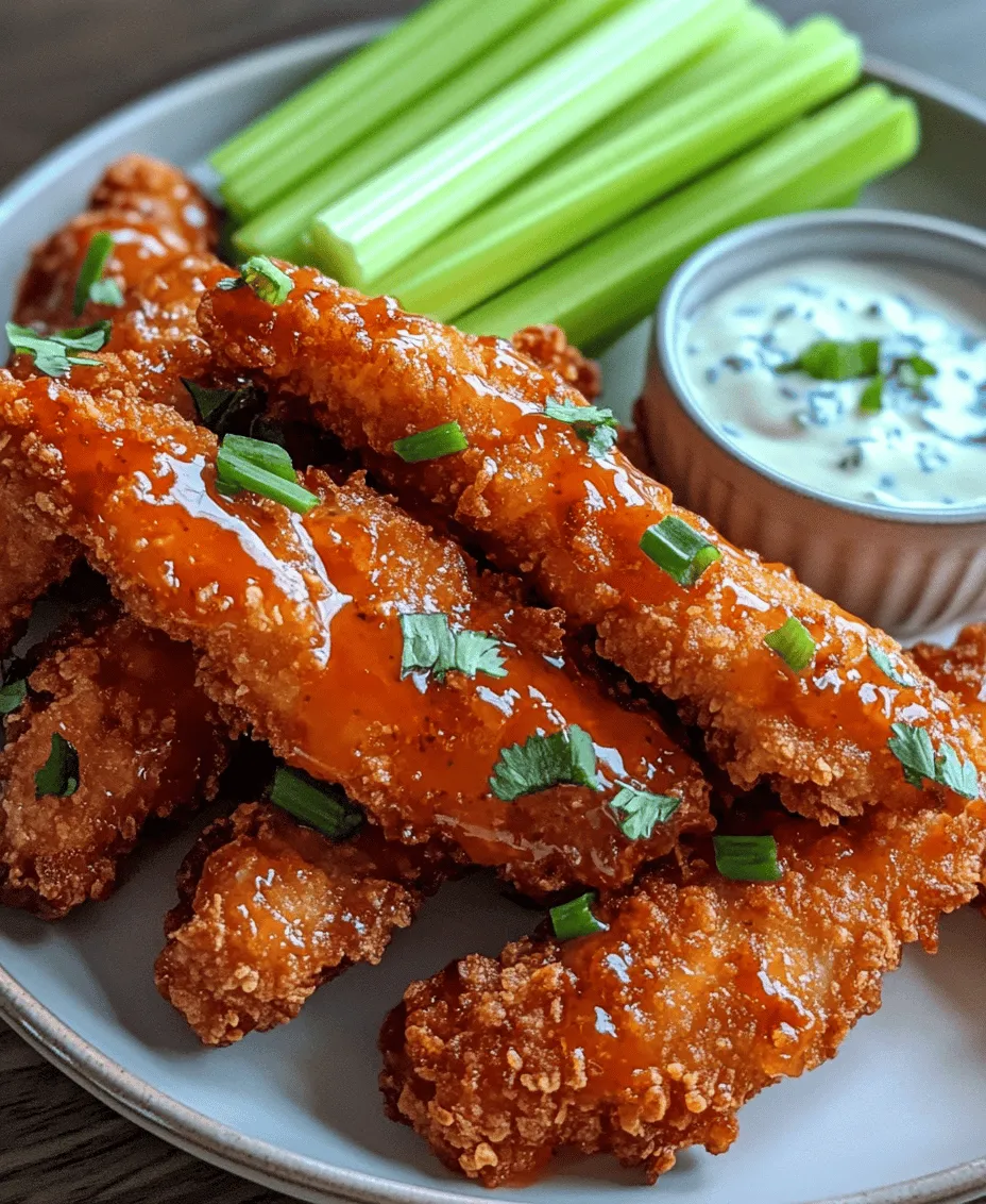 Buffalo chicken tenders have taken the culinary world by storm, captivating taste buds with their fiery kick and delectable crunch. Whether served as an appetizer at game day gatherings or as a delightful main dish for a family dinner, these tenders appeal to anyone who enjoys a flavorful, spicy bite. The combination of tender chicken meat, a zesty buffalo sauce, and a crispy coating creates a harmony of taste and texture that is hard to resist.