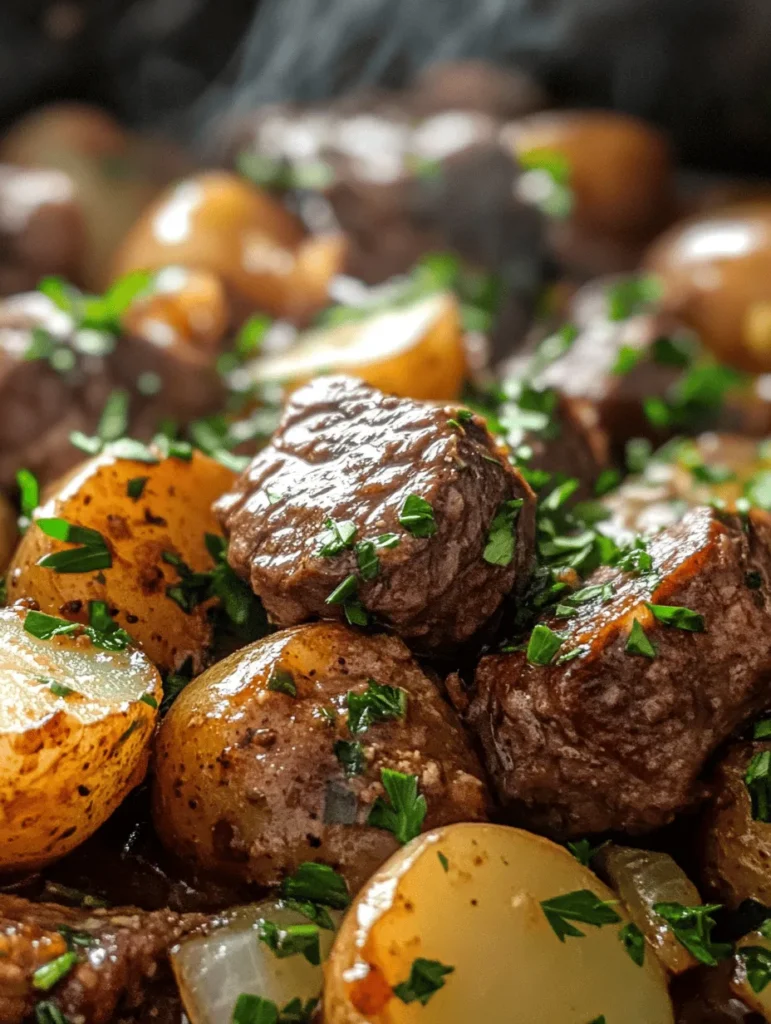 Are you searching for a comforting and hearty dish that can easily suit a busy weeknight or elevate a special family gathering? Look no further than Slow Cooker Garlic Butter Beef Bites & Potatoes. This delightful recipe combines the richness of tender beef, the aromatic allure of garlic, and the buttery goodness of perfectly cooked baby potatoes to create a meal that is loved by both children and adults alike.