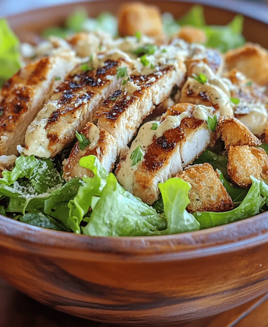 The Chicken Caesar Salad has its roots in the early 20th century, created by Italian immigrant Caesar Cardini in Tijuana, Mexico. The original recipe captured the hearts of many with its simple yet bold ingredients, becoming a staple in American cuisine. Over the years, variations have emerged, but one thing remains certain: the combination of crisp greens, savory dressing, and grilled chicken creates a dish that is both comforting and satisfying.