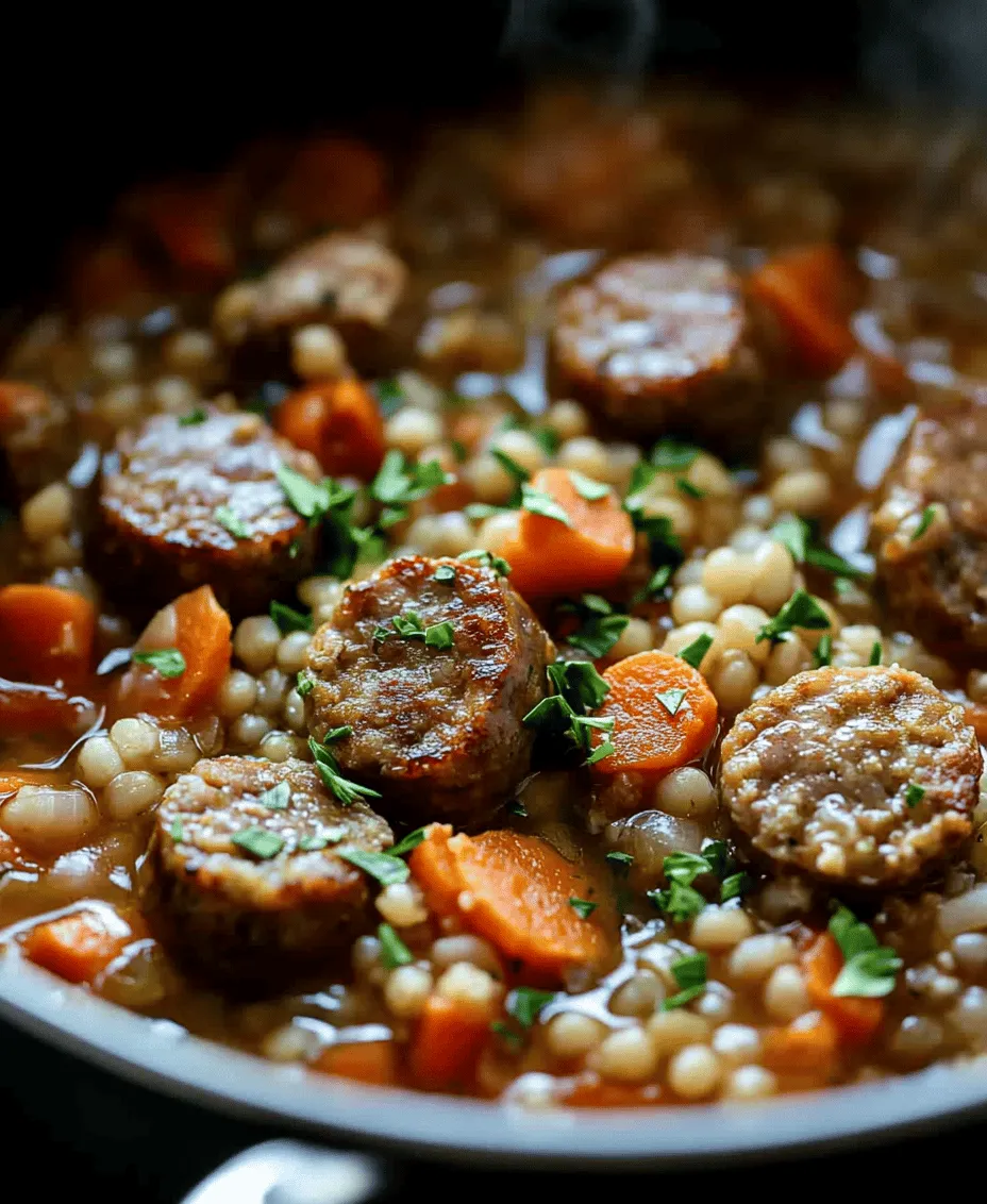 When the cold winds howl outside, many of us long for a meal that embodies warmth and heartiness. Hearty meals play a crucial role in our diets during colder seasons, offering solace and satisfaction that can hardly be matched by lighter fare. The combination of protein-rich sausage, fiber-packed barley, and vibrant vegetables not only creates a symphony of flavors but also promotes a sense of well-being. This Hearty Sausage and Barley Stew is the ideal answer to those winter cravings, ensuring that each spoonful is both comforting and fulfilling.