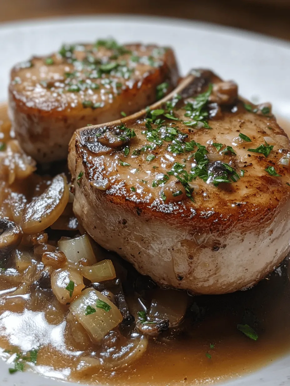 When it comes to comfort food, few dishes can rival the hearty and savory delight of creamy mushroom pork chops. This dish offers a perfect blend of tender, juicy pork chops enveloped in a rich, velvety mushroom sauce that is both indulgent and satisfying. Imagine sitting down to a plate of perfectly seared pork, coated in a creamy sauce filled with earthy mushrooms, aromatic garlic, and fresh herbs. It's a meal that warms the heart and tantalizes the taste buds, making it an instant favorite for both weeknight dinners and special occasions alike.