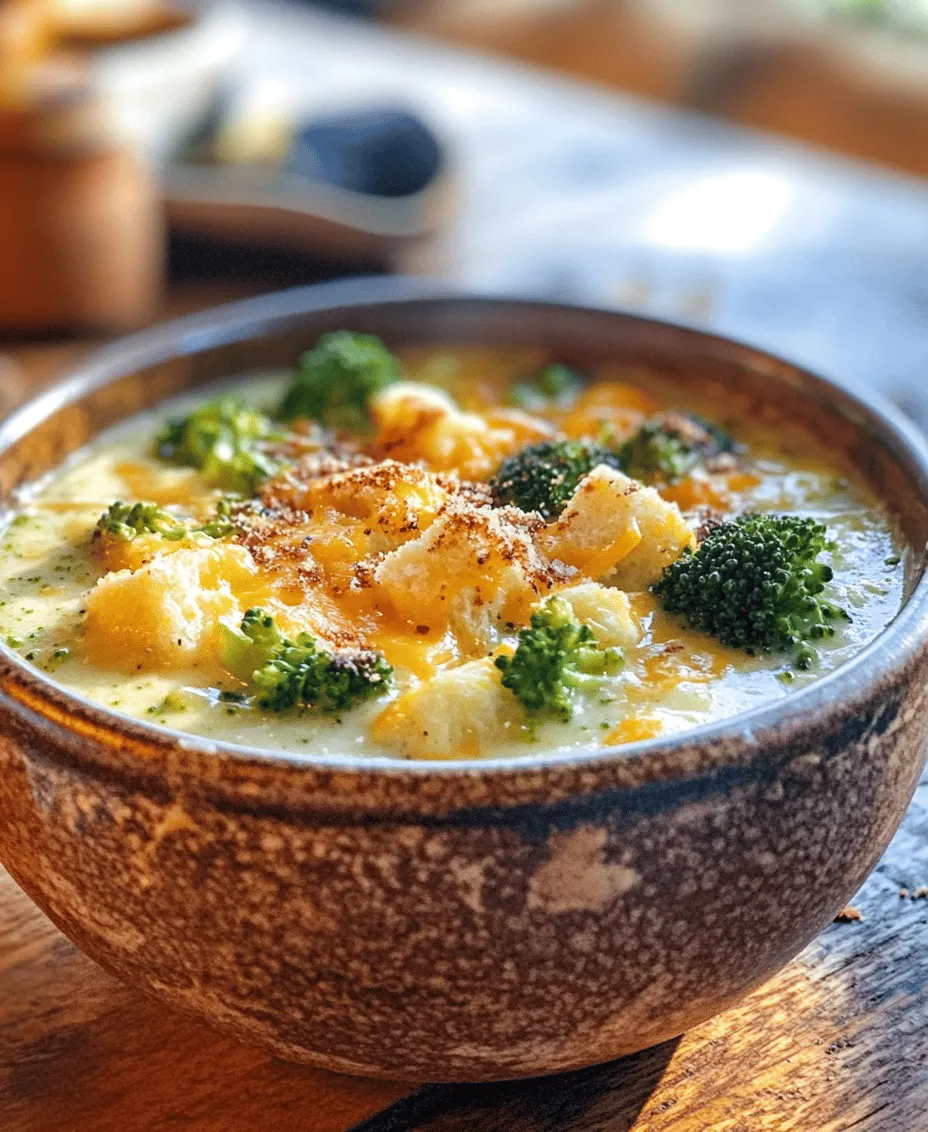 In the realm of comfort food, few dishes can rival the warm embrace of a bowl of soup. Among these, the Cozy Broccoli Cheddar Delight Soup stands out, combining the nutritious benefits of broccoli with the rich, creamy texture of cheddar cheese. This delightful soup is more than just a meal; it’s a hug in a bowl, perfect for cozy evenings and chilly days. With its vibrant green color and inviting aroma, this soup not only pleases the palate but also nourishes the body.