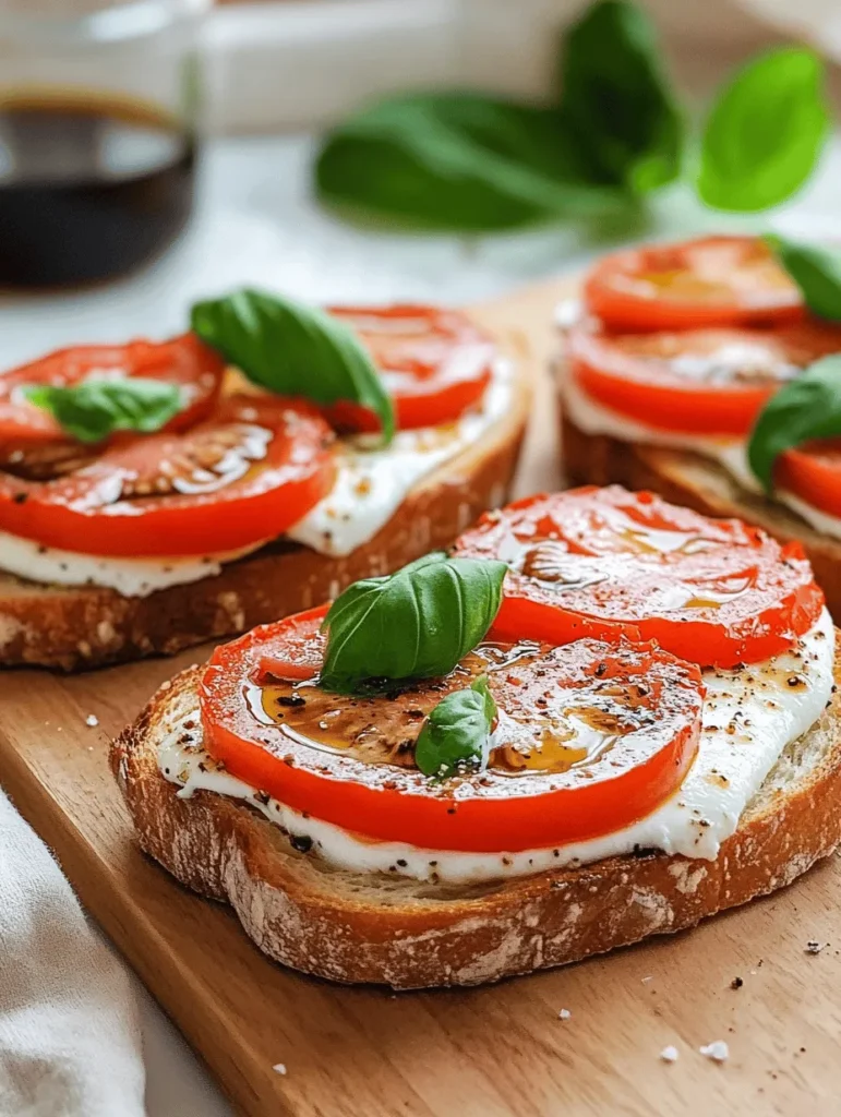 Caprese Toast is a delightful culinary creation that combines the classic flavors of the traditional Italian Caprese salad with the comforting texture of toasted bread. The origins of this dish can be traced back to the picturesque island of Capri, where the bright colors of the tomatoes, mozzarella, and basil reflect the stunning landscapes of Italy. This vibrant dish not only showcases the beauty of fresh ingredients but also emphasizes the simplicity of Italian cooking, where the quality of each component shines through.