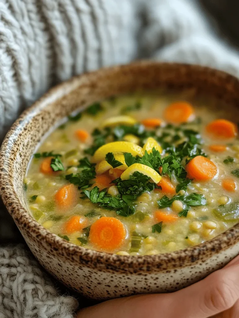 Lentil soups are a fantastic way to enjoy a hearty, nutritious meal that is also easy to prepare. Among these, Zesty Lemon Lentil Soup stands out for its bright, fresh flavors and wholesome ingredients. This delightful soup not only provides comfort but is also packed with protein, fiber, and essential vitamins. With the increasing popularity of plant-based diets and health-conscious eating, lentil soup has become a staple in many households. This particular recipe takes the classic lentil soup to new heights by incorporating the zesty brightness of lemon, transforming a simple dish into a vibrant and satisfying experience.