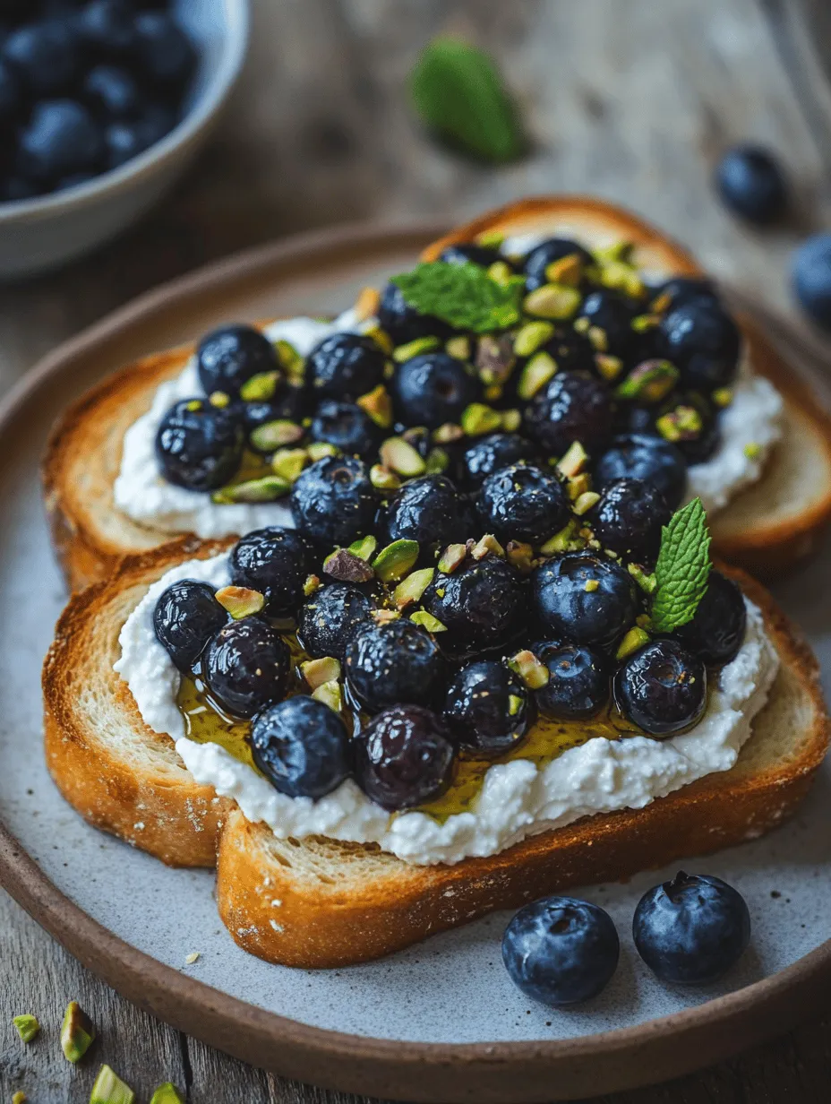 In the world of culinary delights, breakfast has evolved beyond the conventional eggs and toast, embracing a wave of gourmet options that transform simple ingredients into extraordinary dishes. One such delectable creation is Roasted Blueberry Toast with Whipped Ricotta. This dish perfectly exemplifies how a few carefully selected components can come together to create a symphony of flavors that tantalize the taste buds.