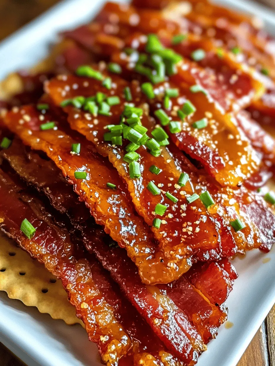 Are you ready to elevate your snacking game? The Sweet and Crunchy Candied Bacon Crackers are a delightful treat that combines the irresistible flavors of sweet and savory into one crunchy morsel. Whether you’re hosting a party, gearing up for game day, or celebrating the holidays, this recipe is sure to impress your guests and tantalize their taste buds. Picture this: thick-cut bacon, coated in a sugary glaze that caramelizes in the oven, creating a crunchy texture that pairs perfectly with buttery crackers. This dish is not just a snack; it’s an experience that brings joy and excitement to any occasion.