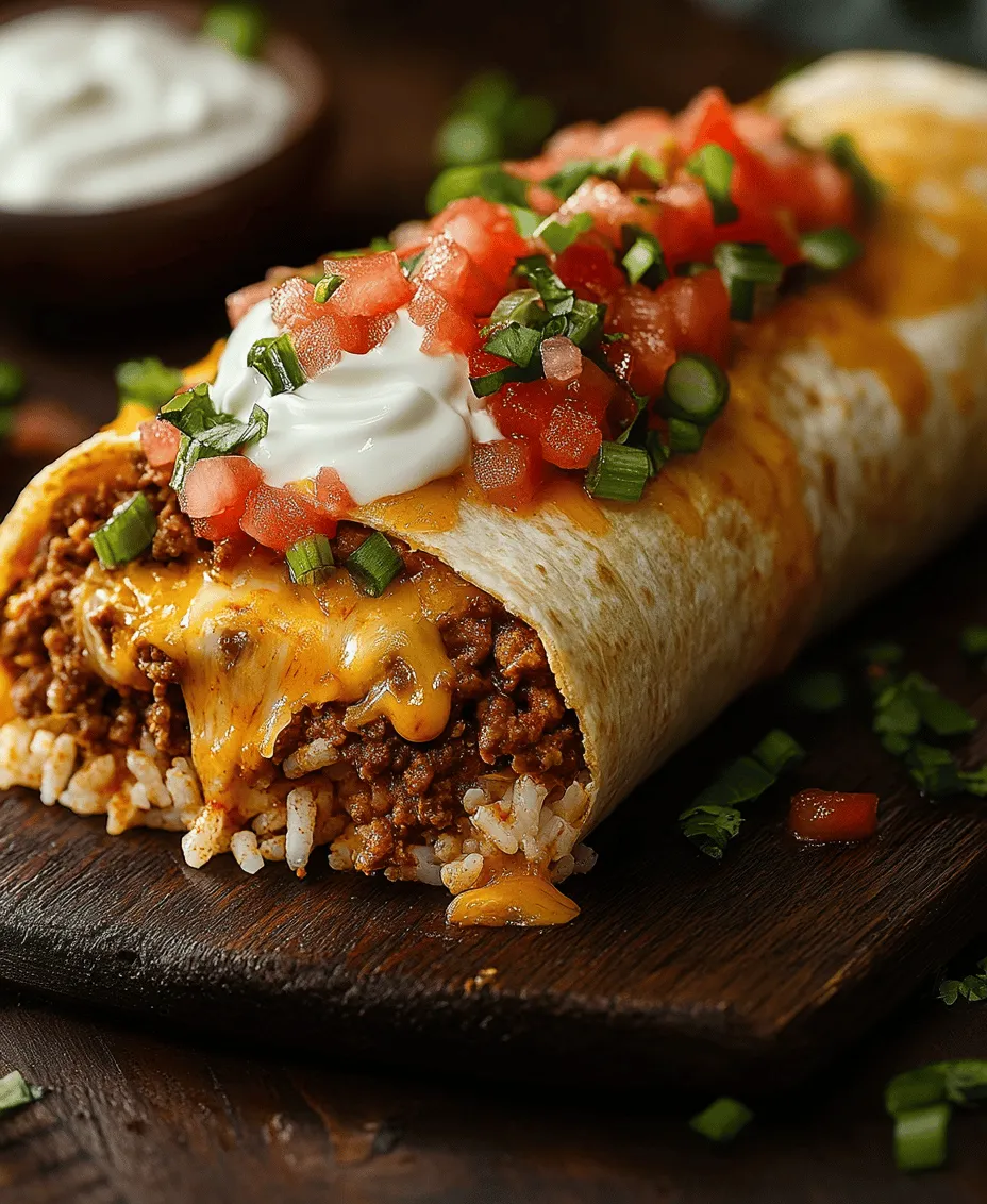 Burritos have long been a beloved staple in various cuisines, particularly in Mexican and Tex-Mex cooking. Their adaptability and convenience make them a popular choice for meals across cultures, allowing for endless variations and combinations of ingredients. Whether enjoyed as a quick lunch, a hearty dinner, or a party staple, burritos are loved for their ability to pack a flavorful punch in a portable package. One standout among the myriad of burrito recipes is the Cheesy Delight Beefy Melt Burrito. This recipe not only showcases the savory goodness of beef but also elevates your burrito experience with a rich, cheesy flair.