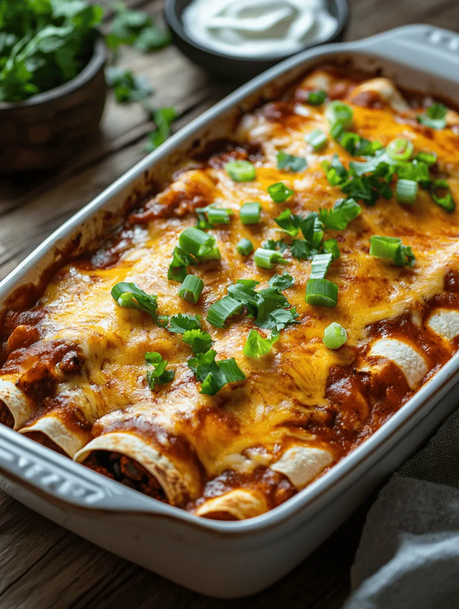 Enchiladas are a classic dish that embodies the heart and soul of Mexican cuisine. They are adored for their comforting, savory flavors and their ability to cater to a variety of palates. Whether served at a festive gathering or enjoyed on a quiet weeknight, enchiladas bring warmth and satisfaction to the table. What makes them even more appealing is their versatility; you can fill them with a myriad of ingredients, from beans to chicken, and they can easily accommodate various dietary preferences.