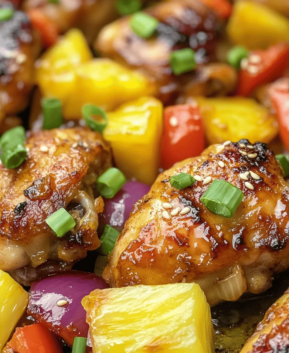 If you’re searching for a delicious and easy weeknight meal that transports your taste buds to a tropical paradise, look no further than Tropical Hawaiian Chicken Sheet Pan Delight. This vibrant dish combines the juicy flavors of marinated chicken thighs with the sweet and tangy essence of fresh pineapple and colorful bell peppers, creating a symphony of taste that’s sure to please the entire family. The origins of this recipe lie in the fusion of Hawaiian cuisine, which is known for its emphasis on fresh ingredients and bold flavors, making it a perfect choice for those who crave a taste of the tropics without leaving home.