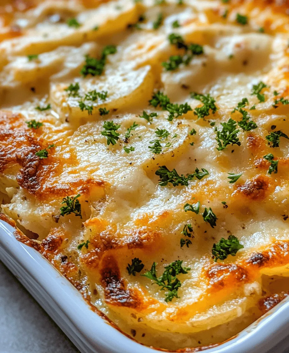 Cheesy scalloped potatoes are more than just a side dish; they are a warm embrace on a plate that evokes feelings of comfort and nostalgia. This classic recipe has been a beloved staple in kitchens across the globe, enchanting diners with its creamy texture and irresistible cheesy flavor. Whether served alongside a hearty roast at a family dinner or gracing the table during festive holiday feasts, cheesy scalloped potatoes delight everyone who has the pleasure of indulging in them.