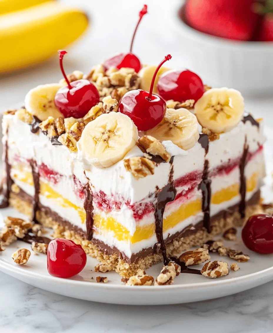 In the realm of desserts, few treats can rival the nostalgic charm of a banana split. This Delightfully Creamy No-Bake Banana Split Cake takes that beloved classic and transforms it into an easy, no-bake dessert that is perfect for any occasion. Combining the luscious flavors of banana, pineapple, strawberries, and a rich cream cheese layer, this cake is not only visually appealing but also a delightful harmony of textures and flavors. Whether you’re hosting a summer barbecue, celebrating a birthday, or simply indulging in a sweet treat on a cozy evening, this recipe is sure to impress.