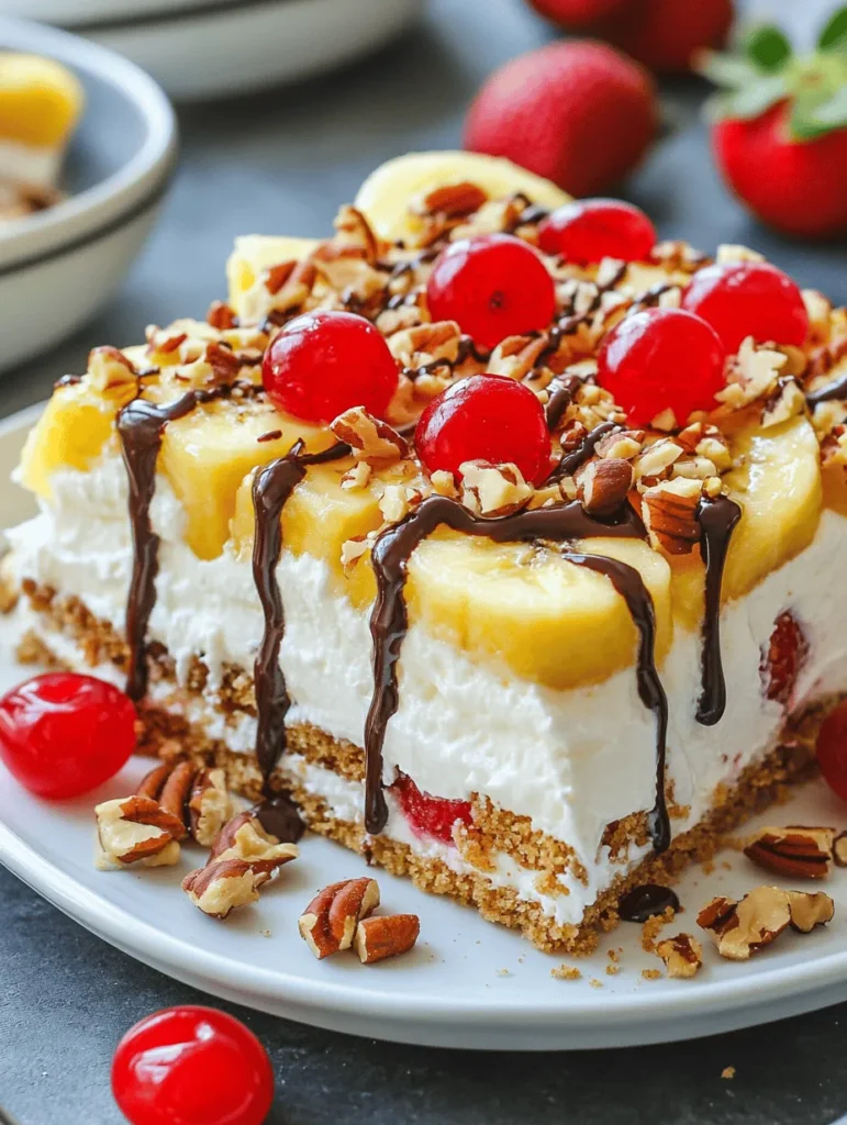 In the realm of desserts, few treats can rival the nostalgic charm of a banana split. This Delightfully Creamy No-Bake Banana Split Cake takes that beloved classic and transforms it into an easy, no-bake dessert that is perfect for any occasion. Combining the luscious flavors of banana, pineapple, strawberries, and a rich cream cheese layer, this cake is not only visually appealing but also a delightful harmony of textures and flavors. Whether you’re hosting a summer barbecue, celebrating a birthday, or simply indulging in a sweet treat on a cozy evening, this recipe is sure to impress.