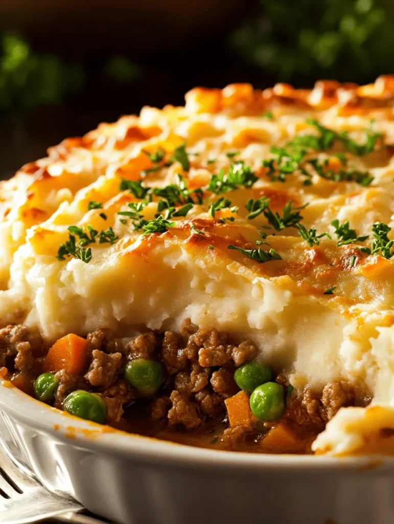 When the weather turns chilly, or life simply demands a comforting embrace, few dishes can compete with the warmth of a homemade Shepherd's Pie. This classic comfort food, with its golden crust and savory filling, has been a beloved staple in many households for generations. What makes Shepherd's Pie so appealing is not just its delicious flavor, but also its versatility; it can be tailored to suit a variety of tastes and dietary preferences. Whether you prefer the traditional lamb filling or opt for beef, this dish can easily accommodate your palate.