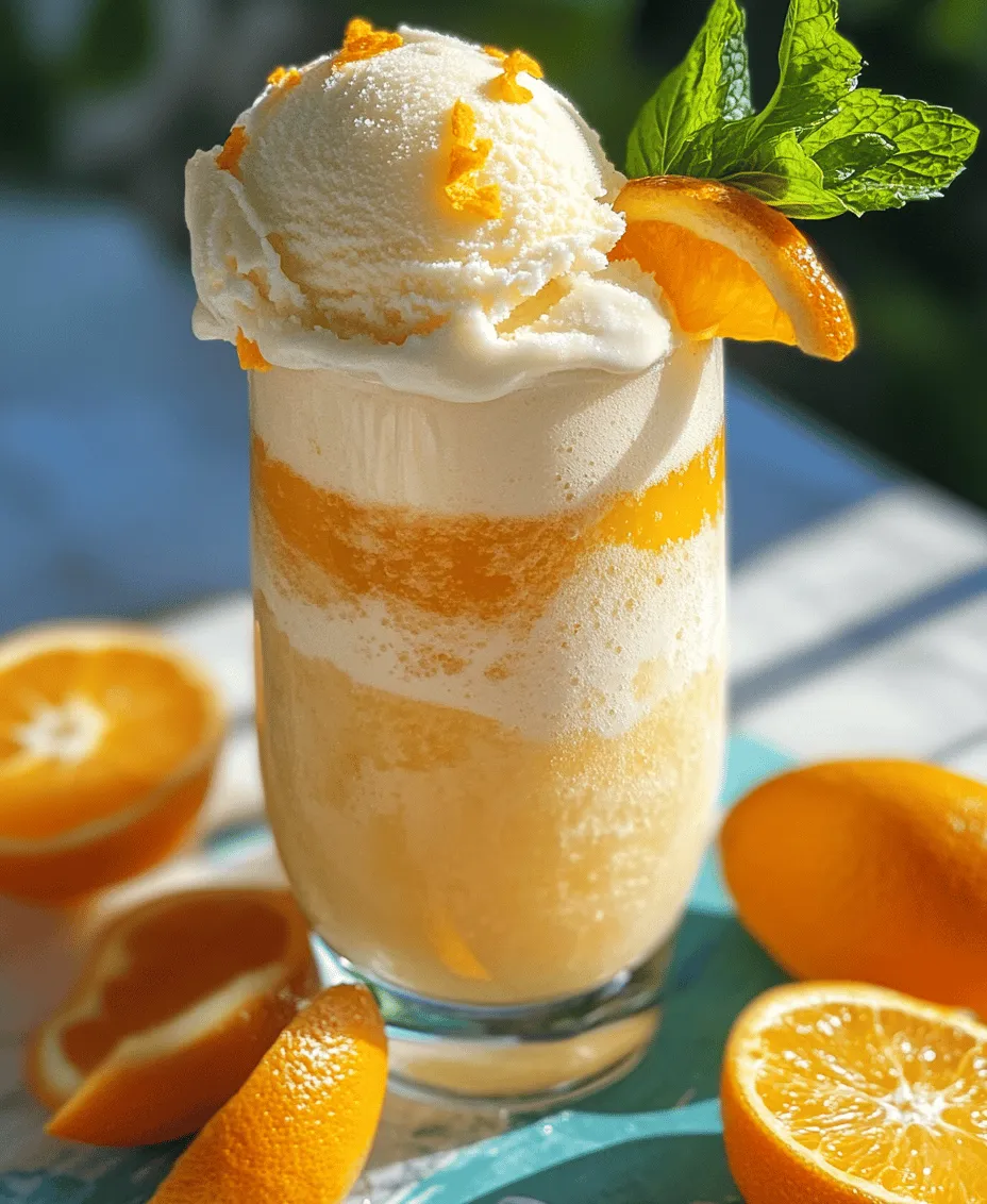 As the sun blazes overhead and the warm breeze dances through the trees, nothing quite captures the essence of summer like a tall, frosty glass of Orange Floats. This delightful beverage combines the tangy sweetness of freshly squeezed orange juice with the creamy indulgence of vanilla ice cream, creating a drink that is not only refreshing but also evokes a sense of nostalgia. For many, Orange Floats are reminiscent of childhood days spent at the beach, backyard barbecues, or simply lounging in the sun with friends and family.