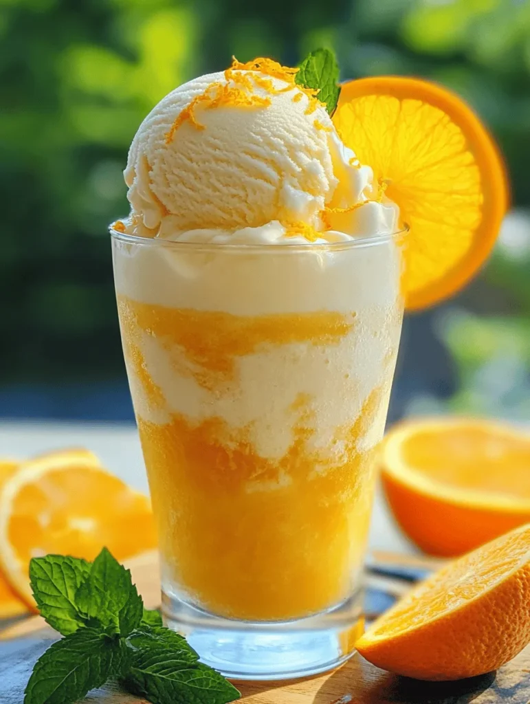 As the sun blazes overhead and the warm breeze dances through the trees, nothing quite captures the essence of summer like a tall, frosty glass of Orange Floats. This delightful beverage combines the tangy sweetness of freshly squeezed orange juice with the creamy indulgence of vanilla ice cream, creating a drink that is not only refreshing but also evokes a sense of nostalgia. For many, Orange Floats are reminiscent of childhood days spent at the beach, backyard barbecues, or simply lounging in the sun with friends and family.