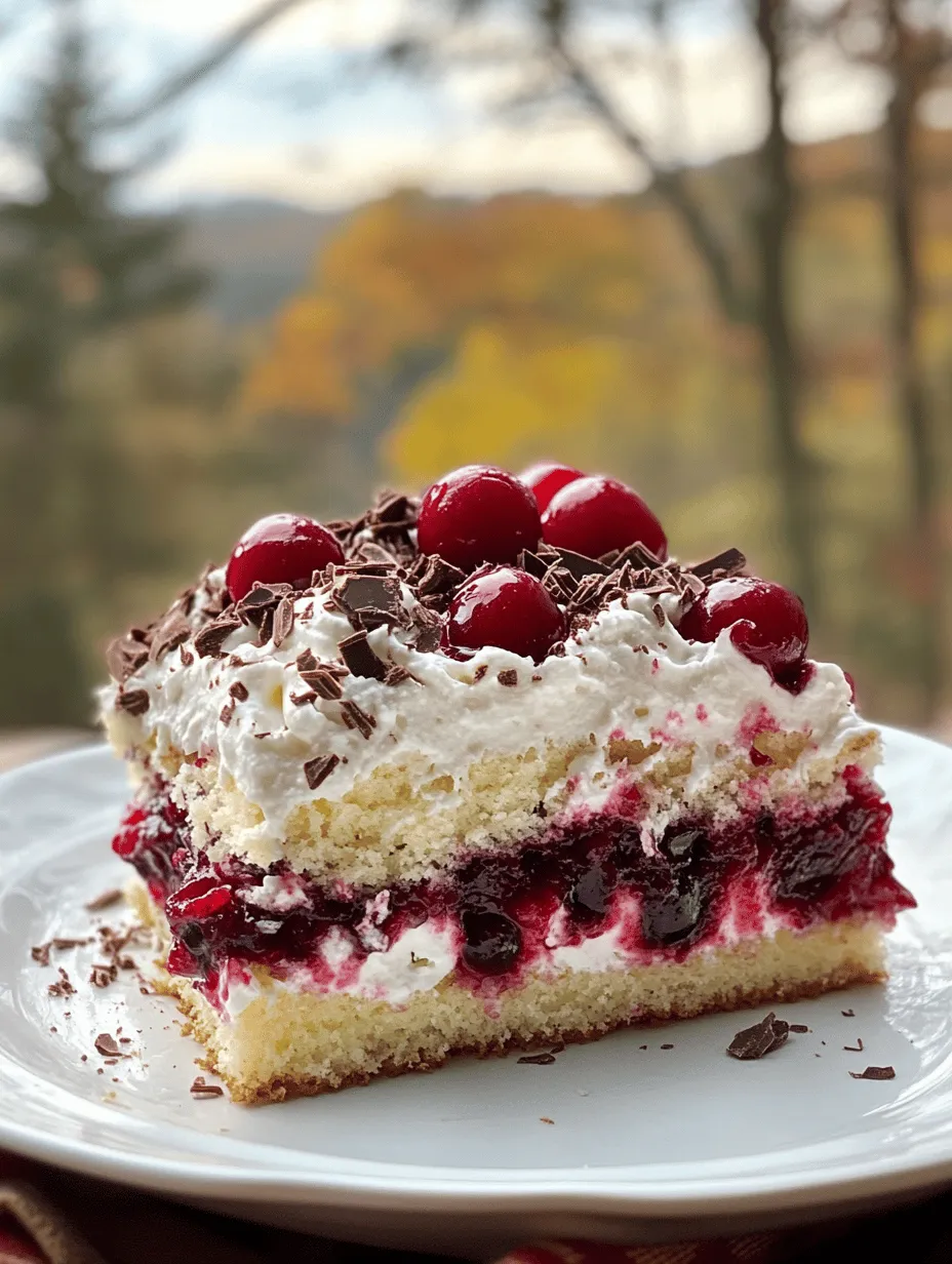 Poke cakes have made a significant mark in the world of desserts over the past few decades, captivating taste buds with their unique preparation and delightful flavor combinations. The concept is simple yet ingenious: a cake is baked, poked with holes, and then infused with a sweet, flavorful liquid, resulting in a dessert that is not only moist but also bursting with flavor. Among the myriad variations of poke cakes, the Cherry Poke Cake stands out as a vibrant and indulgent treat that is perfect for any occasion, whether it be birthdays, potlucks, or simply a sweet craving at the end of a long day.
