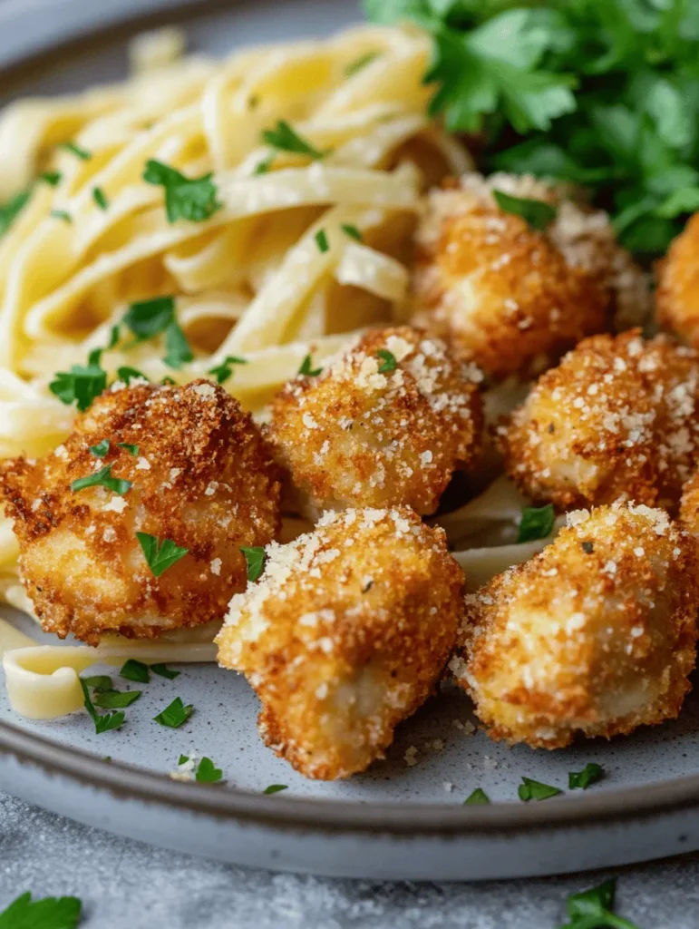 Crispy Parmesan Chicken Bites paired with creamy pasta is a delightful dish that has quickly gained popularity in home kitchens. This recipe offers an irresistible combination of crunchy, flavorful chicken and rich, silky pasta that is sure to please both kids and adults alike. The appeal of this meal lies not only in its delectable taste but also in its versatility—perfect for weeknight dinners, casual gatherings, or even a special occasion when you want to impress your guests with minimal effort.