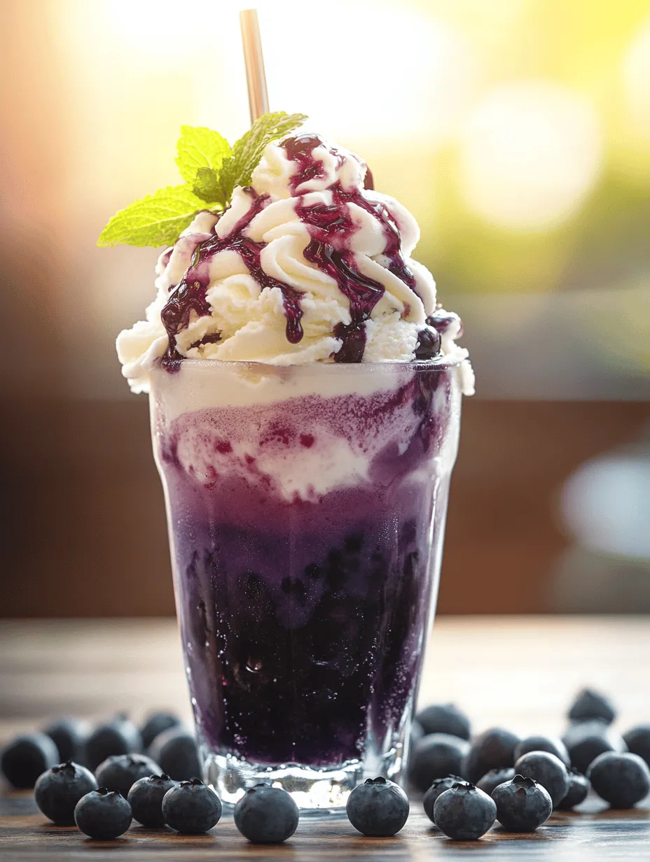 As the sun shines brighter and the days grow warmer, there's nothing quite like a refreshing dessert to cool you down and satisfy your sweet cravings. Enter the Blueberry Cream Soda Float, a delightful concoction that marries the tartness of fresh blueberries with the creaminess of vanilla ice cream and the effervescence of bubbly soda. This treat is not only a feast for your taste buds but also a visual delight, making it the perfect addition to any summer gathering or casual afternoon at home.