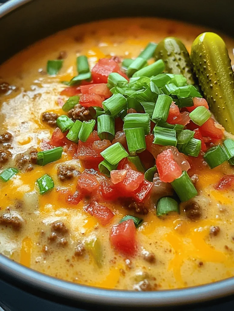 To truly appreciate Cheeseburger Soup Delight, it helps to understand its roots. This dish, while not as traditional as its solid counterpart, the cheeseburger, has grown in popularity as a comfort food in American households. The concept of turning a cheeseburger into a soup isn’t entirely new; it draws inspiration from various cultures that have adapted similar ideas into stews and soups.