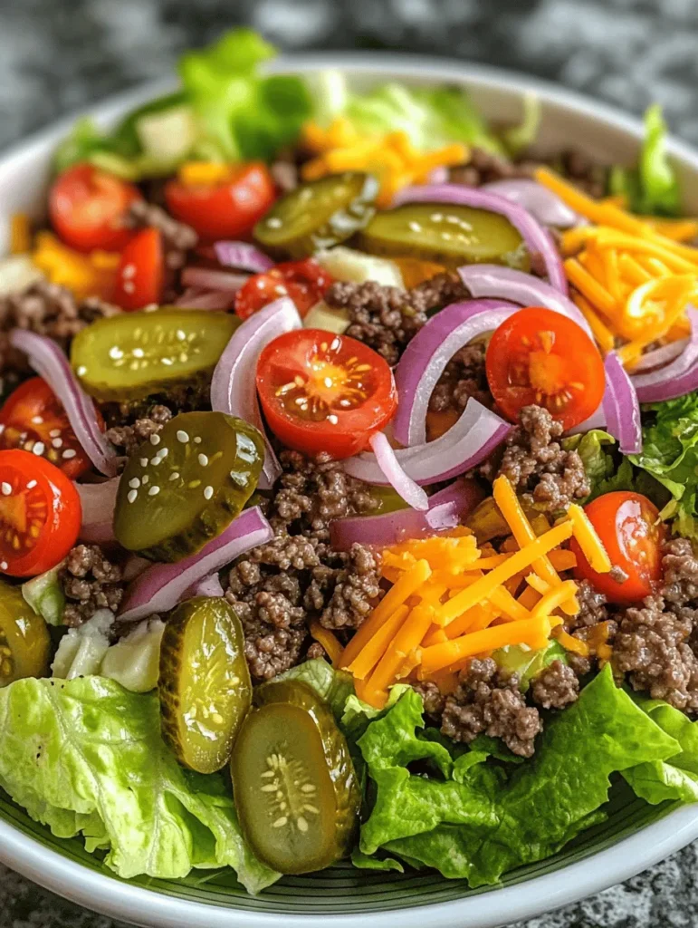 The Big Mac Salad is a delightful and healthier alternative to the iconic Big Mac burger, transforming all the familiar flavors of this classic fast-food favorite into a nutritious salad format. As more people seek to incorporate healthier options into their diets without sacrificing taste, this salad offers a satisfying way to enjoy beloved flavors while keeping calorie counts in check. Whether you're on a weight loss journey or simply looking for a delicious meal that's packed with nutrients, the Big Mac Salad is an excellent choice.