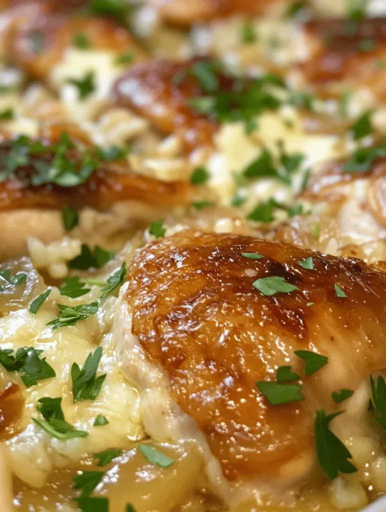 If you’re in search of a dish that combines comfort, convenience, and mouthwatering flavors, look no further than One-Pot French Onion Chicken & Rice. This delightful meal brings together the rich, savory essence of French onion soup with tender chicken and creamy rice, making it a perfect choice for weeknight dinners or special occasions. The appeal of this recipe lies in its simplicity and the way it captures the heartwarming flavors of classic French cuisine, all while being cooked in just one pot. This means less cleanup and more time for you to enjoy your meal.