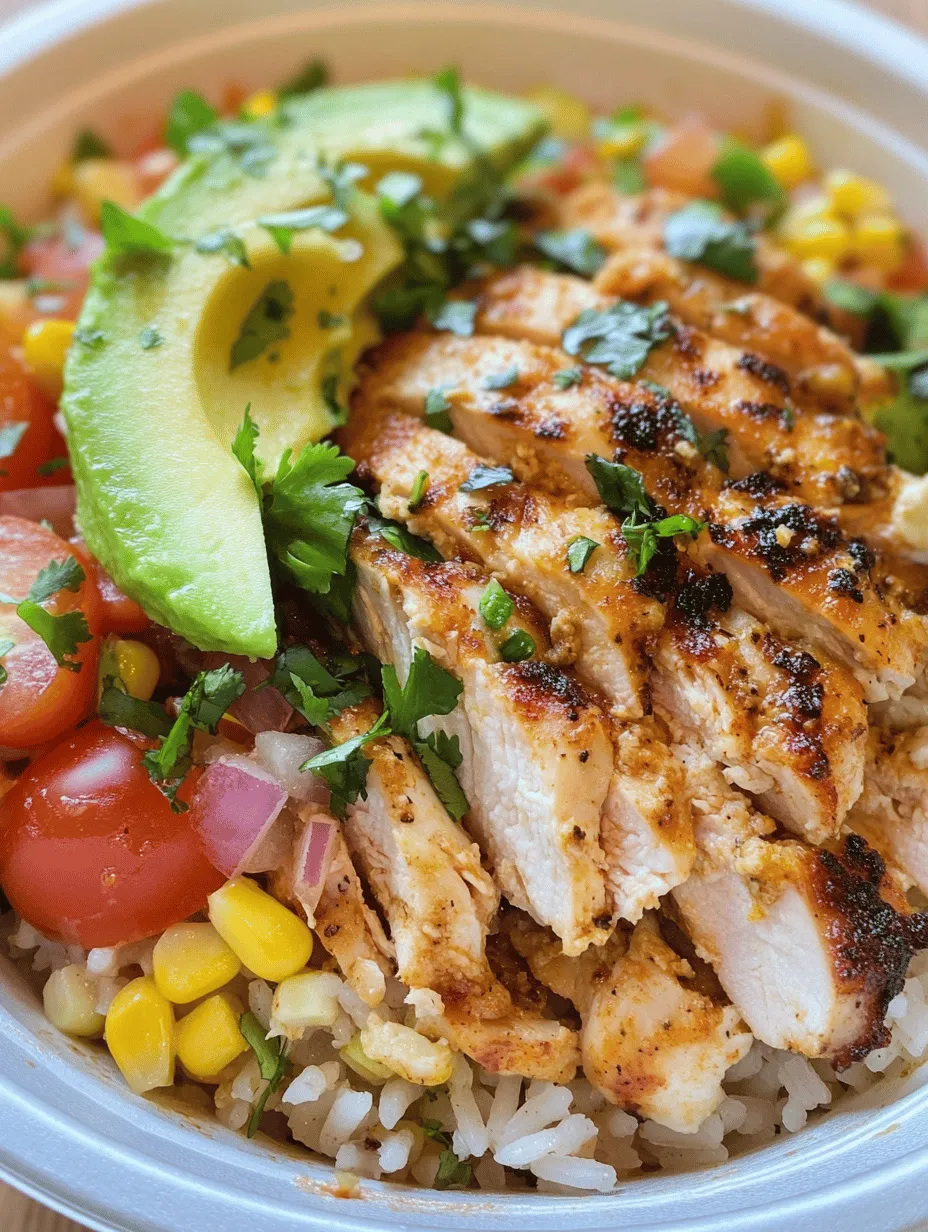 At the heart of the Street Corn Chicken Rice Bowl lies jasmine rice, a staple in many Asian cuisines. Renowned for its delicate, floral aroma and slightly sticky texture, jasmine rice serves as the perfect canvas for the bold flavors of this dish. Its fragrant qualities not only enhance the overall dining experience but also complement the savory grilled chicken and fresh vegetables.