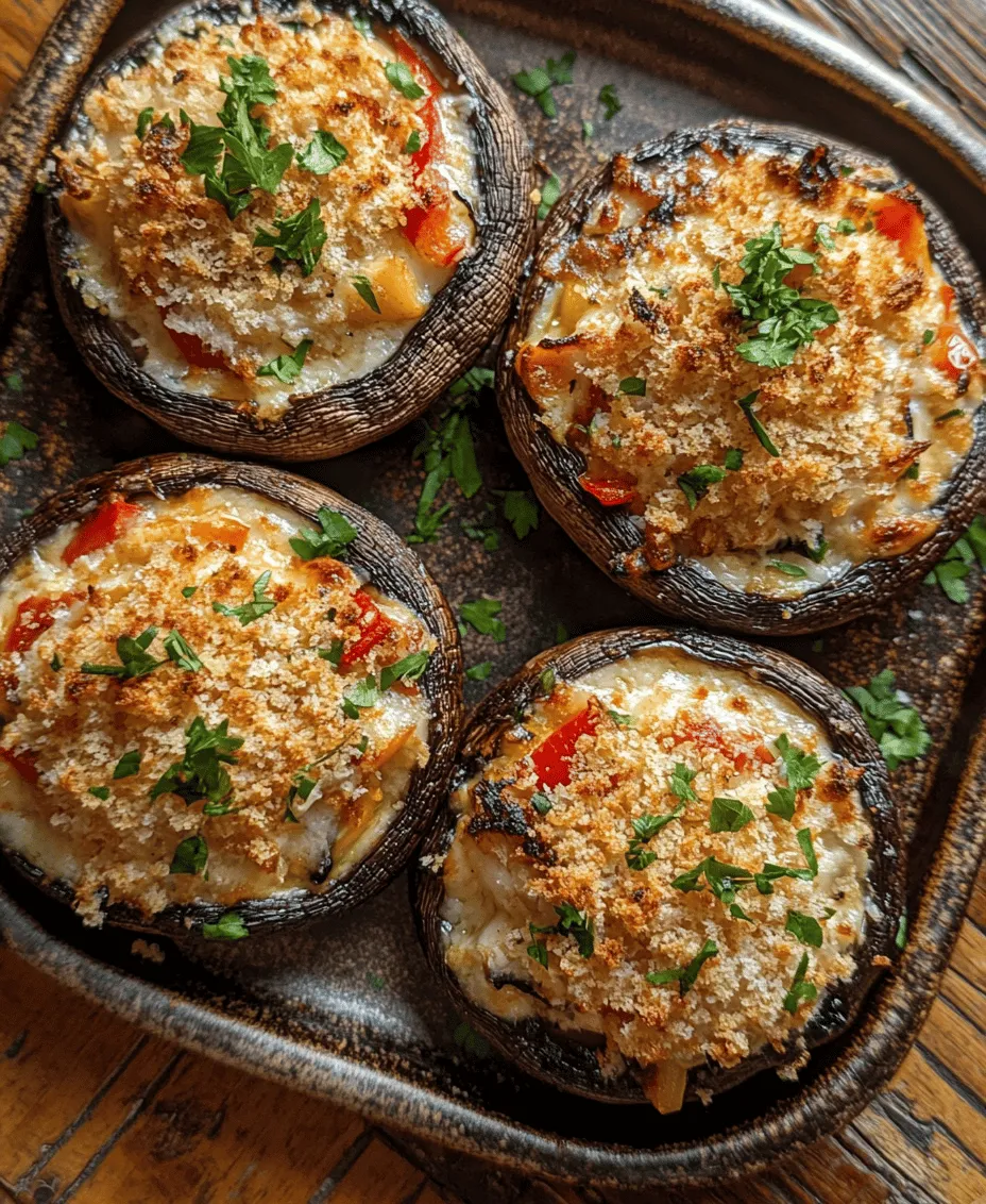 Crab-Stuffed Portobello Mushrooms are a delightful culinary creation that has garnered much attention for their rich flavors and impressive presentation. This dish masterfully combines the umami of portobello mushrooms with the sweet, delicate taste of crab meat, creating a satisfying experience for the palate. The contrast of the tender, juicy mushrooms against the creamy, savory filling makes each bite a celebration of texture and taste.