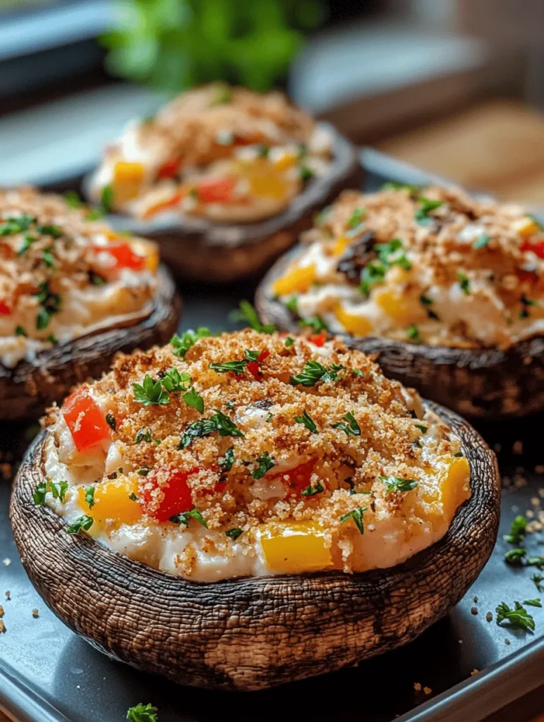 Crab-Stuffed Portobello Mushrooms are a delightful culinary creation that has garnered much attention for their rich flavors and impressive presentation. This dish masterfully combines the umami of portobello mushrooms with the sweet, delicate taste of crab meat, creating a satisfying experience for the palate. The contrast of the tender, juicy mushrooms against the creamy, savory filling makes each bite a celebration of texture and taste.