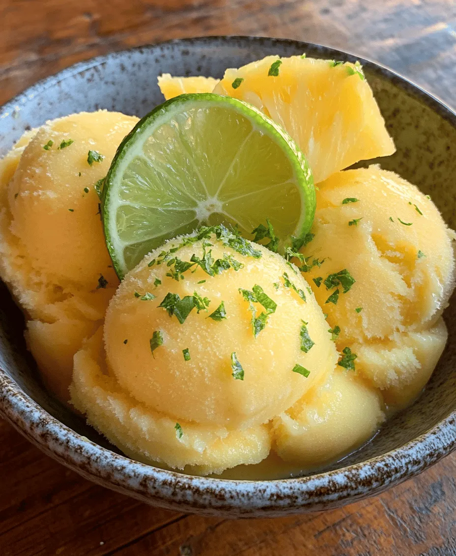 When the sun is shining and the temperatures start to rise, there's nothing quite as refreshing as a scoop of sorbet to cool you down. This frozen dessert, known for its light and airy texture, is the perfect treat for hot summer days or any occasion that calls for a bright, fruity indulgence. Among the plethora of flavors available, pineapple sorbet stands out with its vibrant taste and tropical allure.
