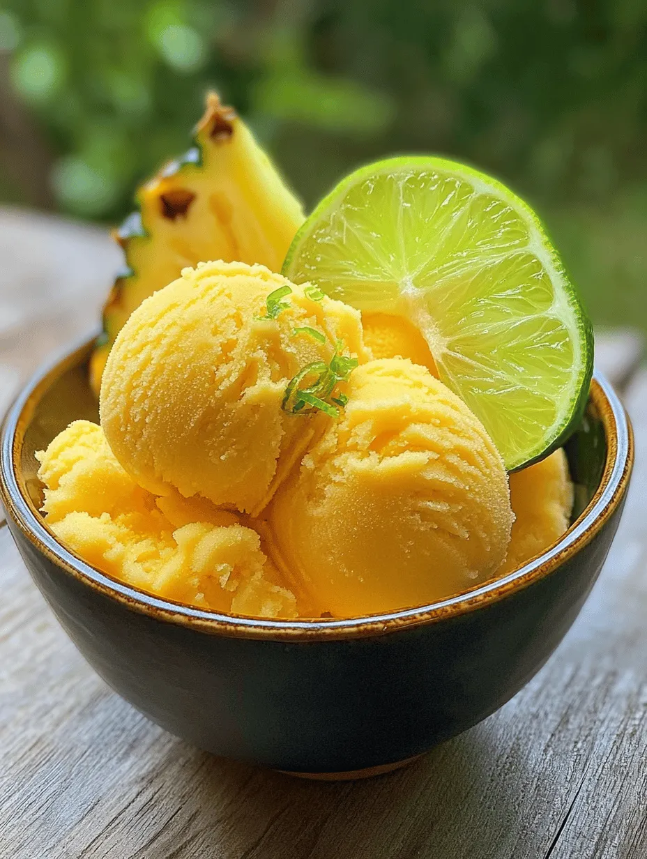 When the sun is shining and the temperatures start to rise, there's nothing quite as refreshing as a scoop of sorbet to cool you down. This frozen dessert, known for its light and airy texture, is the perfect treat for hot summer days or any occasion that calls for a bright, fruity indulgence. Among the plethora of flavors available, pineapple sorbet stands out with its vibrant taste and tropical allure.
