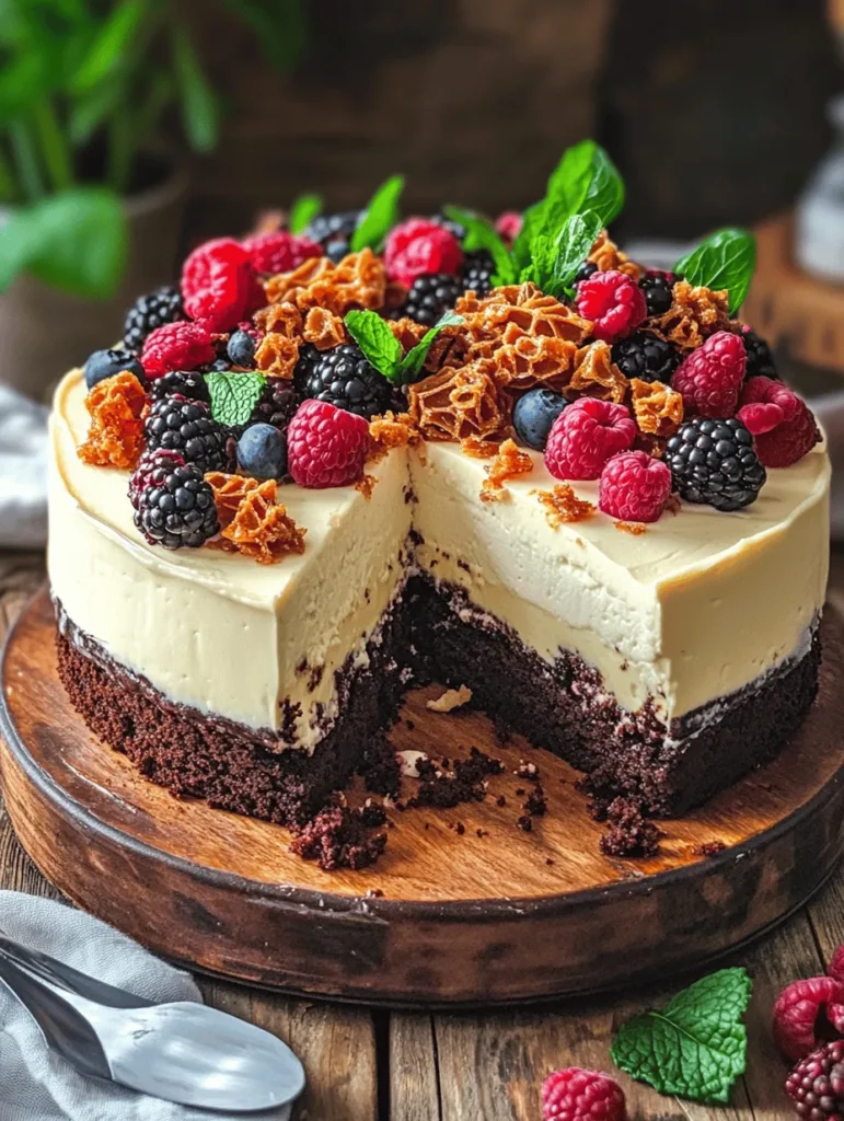 If you’re looking to impress your friends and family with a dessert that not only looks stunning but also tantalizes the taste buds, the Honeycomb Cheesecake Cake is an excellent choice. This cake stands out for its unique combination of textures and flavors, brilliantly uniting the rich, creamy indulgence of cheesecake with the delightful crunchiness of honeycomb. Each slice offers a luscious experience that is both satisfying and sophisticated, making it perfect for special occasions or a sweet weeknight treat.