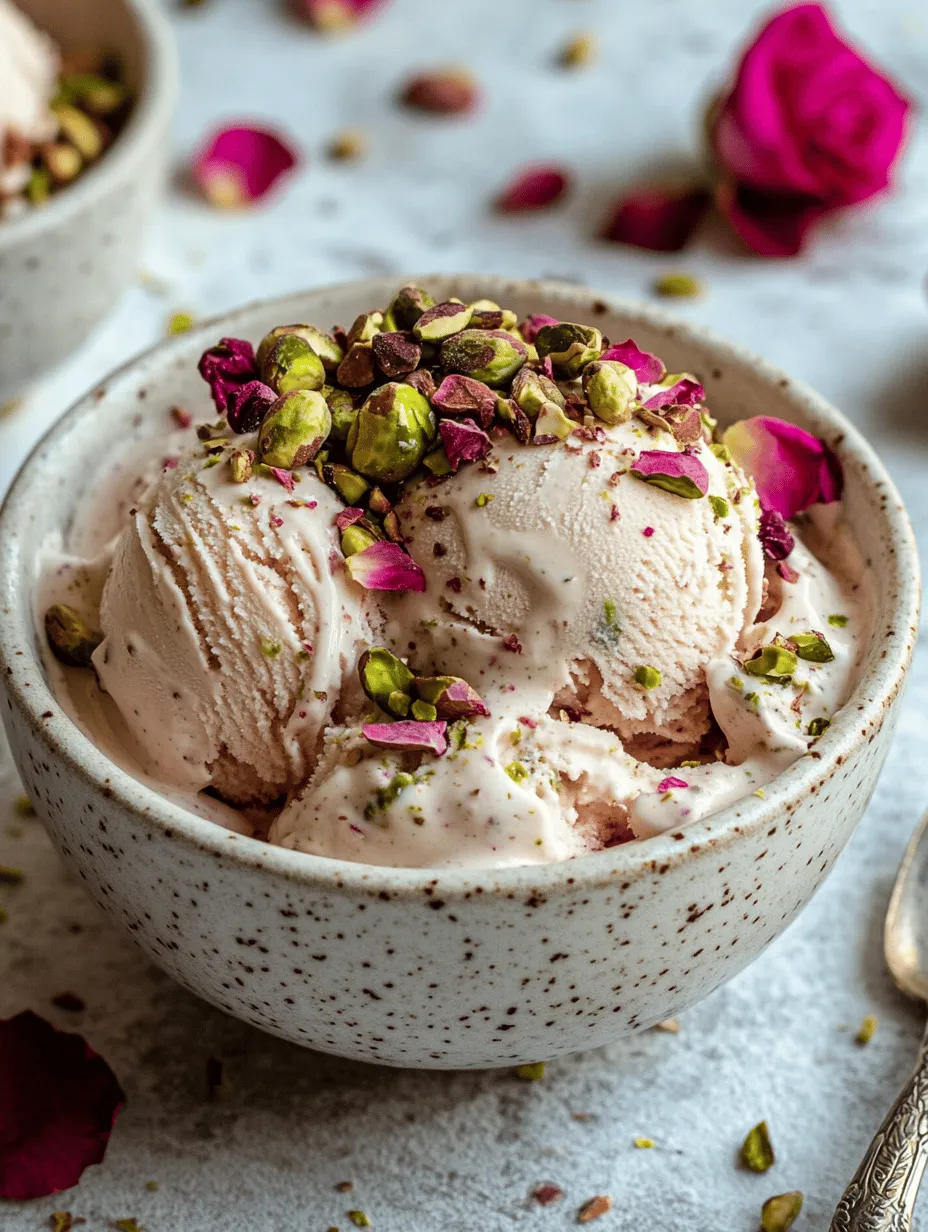 Delve into the world of exquisite flavors with our Rose Pistachio Cheesecake Ice Cream, a delightful fusion of creamy cheesecake and the nutty essence of pistachios, all elevated by the fragrant touch of rose water. This indulgent treat not only satisfies your sweet tooth but also celebrates the rich culinary traditions that highlight pistachios and floral ingredients. Perfect for warm days or special occasions, this homemade ice cream recipe is sure to impress your family and friends.