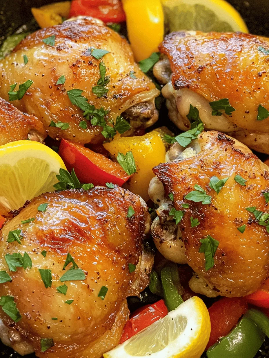 If you’re searching for a dish that combines vibrant colors, rich flavors, and a quick cooking time, then look no further than Sizzling Chicken Thighs with Colorful Bell Peppers. This delightful recipe brings together juicy, tender chicken thighs and a medley of bell peppers that not only add a pop of color but also deliver an array of health benefits. The combination of spices and the sizzling cooking method creates a tantalizing aroma that will have your family gathering around the dinner table in anticipation.