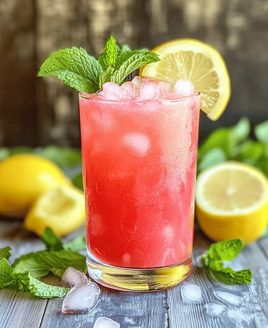 Staying hydrated during the warmer months is crucial for maintaining overall health. With rising temperatures, our bodies lose fluids more rapidly through sweat. Dehydration can lead to fatigue, headaches, and reduced physical performance, making it essential to replenish lost fluids regularly. Watermelon, with its high water content, is one of the best fruits to help keep you hydrated. This recipe not only combines watermelon with zesty lemon juice but also offers a refreshing twist that makes hydration enjoyable.