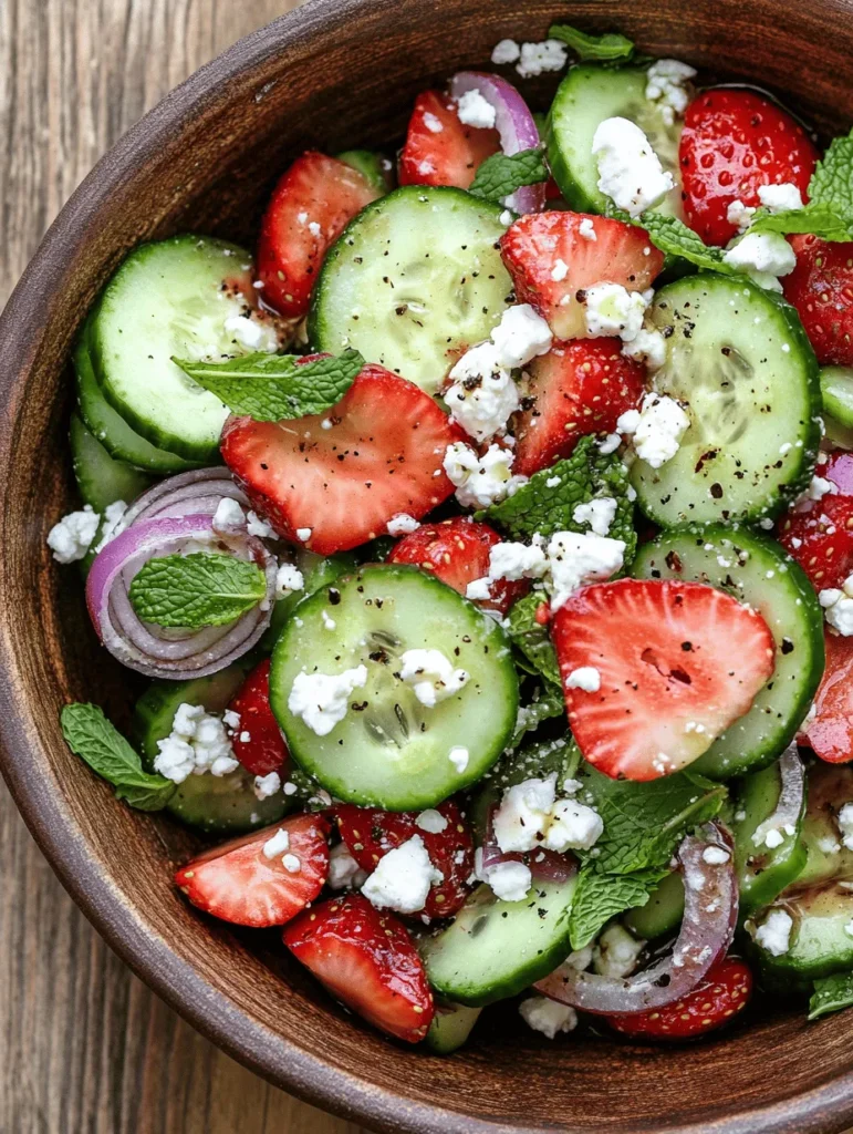 To truly appreciate the Cucumber Strawberry Salad, it’s essential to understand its key ingredients. Each component not only contributes to the dish's flavor but also brings its own nutritional benefits. Let's take a closer look at what makes this salad so enticing.