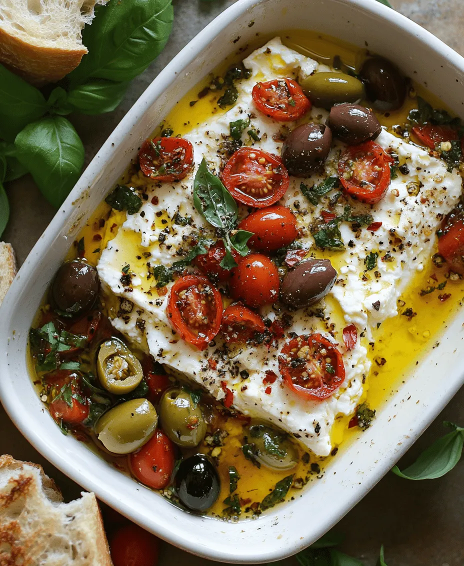 Baked Feta Cheese with Tomatoes and Olives is a delightful dish that encapsulates the essence of Mediterranean cuisine. Originating from the sun-kissed shores of Greece, this dish has surged in popularity across the globe, thanks to its simple yet luxurious flavor profile. Baked feta is not just a dish; it’s a culinary experience that brings together creamy, tangy cheese, vibrant vegetables, and the briny goodness of olives. Whether you serve it as an appetizer, a side dish, or even a main course, this dish is bound to impress your guests and satisfy your taste buds.