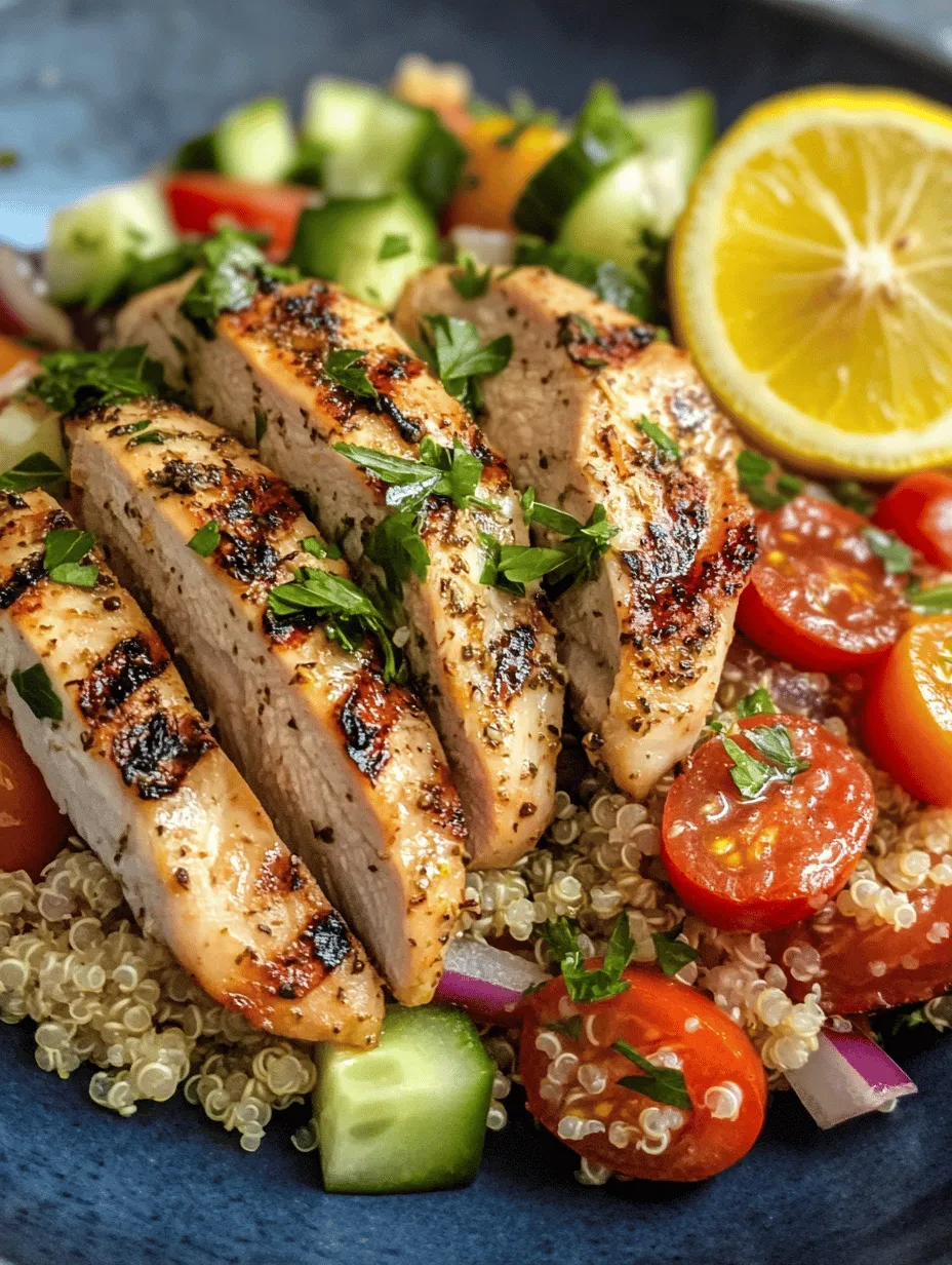 As the sun shines brightly and the days grow longer, there's no better time to indulge in vibrant, fresh flavors that celebrate the joys of summer. One dish that captures the essence of this season is the Zesty Grilled Lemon Herb Chicken with Quinoa Salad. This meal is not only a feast for the taste buds but also a celebration of nutrition, making it the perfect choice for family dinners, outdoor barbecues, or casual gatherings with friends.