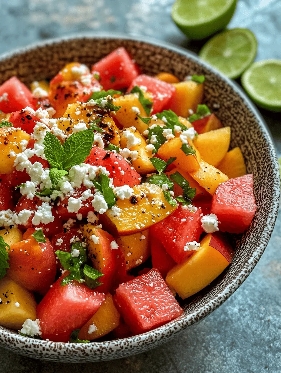 As the sun shines bright and temperatures rise, summer beckons us to indulge in refreshing salads that not only tantalize our taste buds but also keep us cool and hydrated. Summer salads are more than just a side dish; they can be vibrant, nutritious, and incredibly easy to prepare. One such recipe that captures the essence of summer is the 5-Min Summer Peach Watermelon Salad. This delightful medley combines juicy watermelon, succulent peaches, creamy feta cheese, and fragrant mint, creating a light dish that is perfect for hot weather.