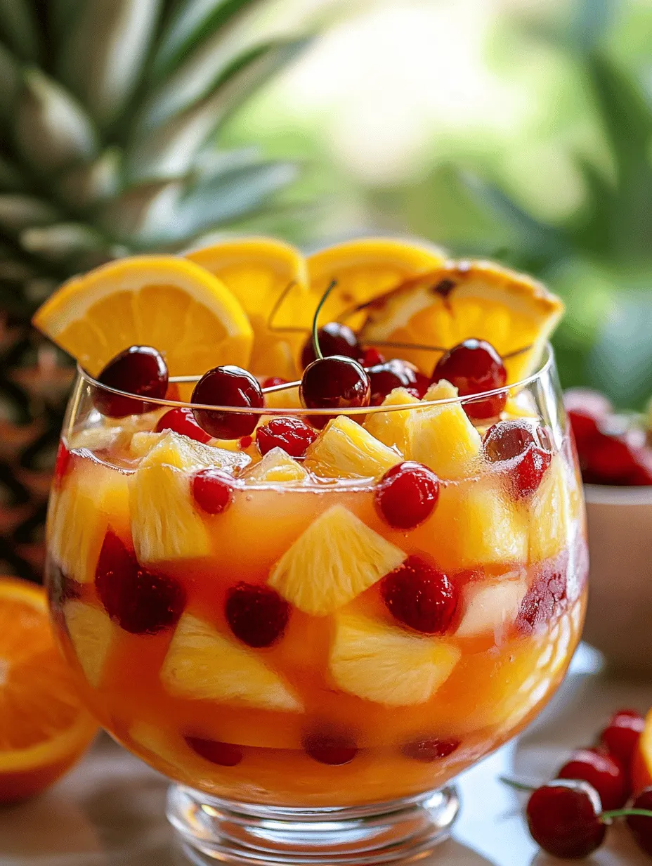As the sun shines brightly and the days grow longer, nothing captures the essence of summer quite like a refreshing tropical drink. Tropical beverages have a unique ability to transport us to warm shores, swaying palm trees, and sandy beaches, even if we're just in our backyards. Among these delightful concoctions, Hawaiian fruit punch stands out as a vibrant and flavorful choice, perfect for any occasion. Whether it’s a summer barbecue, a birthday party, or just a relaxing afternoon by the pool, this fruit punch brings a taste of the islands straight to your glass.