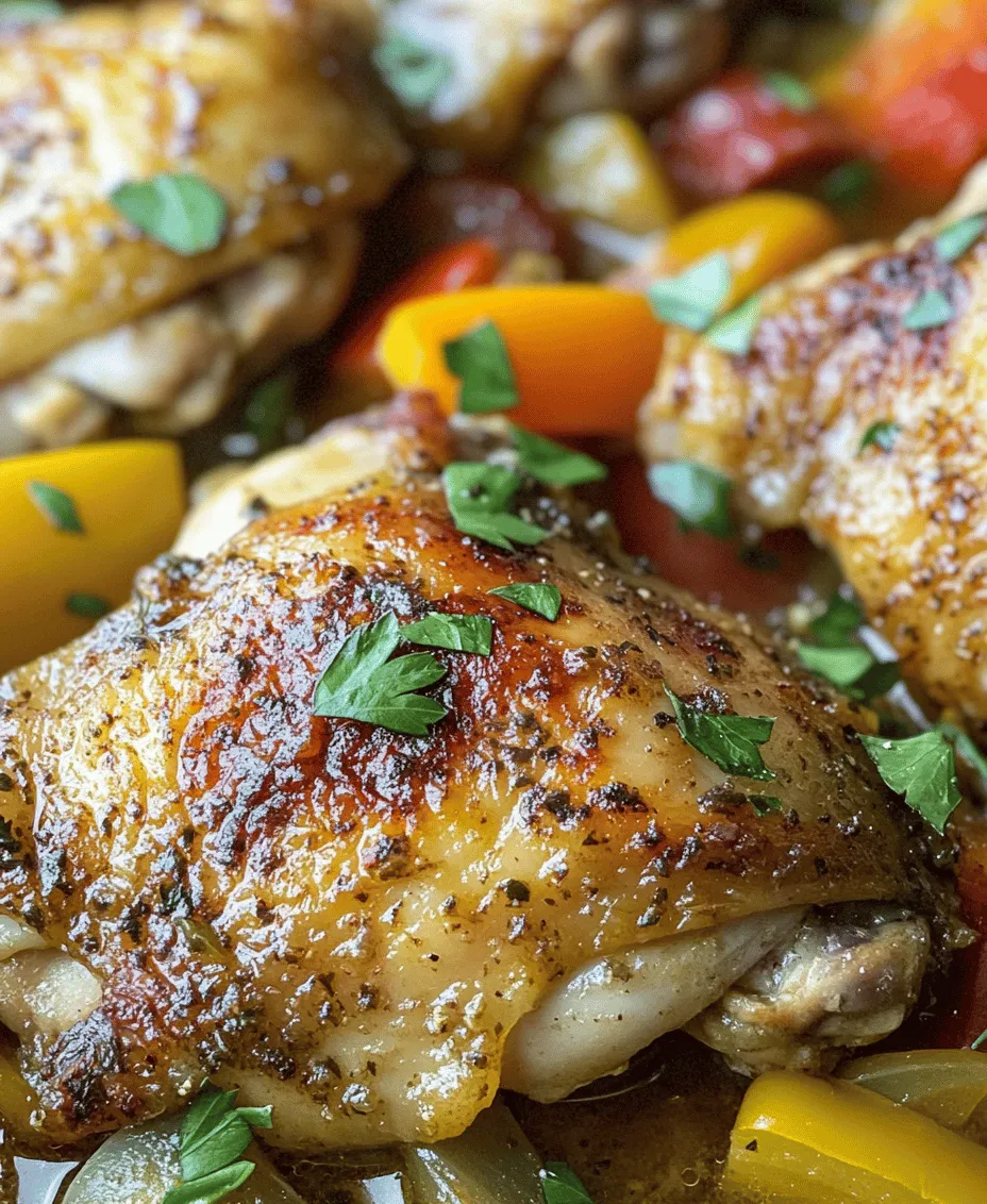 In the world of comfort food, few dishes resonate as much as a beautifully baked chicken with vibrant, colorful vegetables. This Baked Chicken with Colorful Bell Peppers and Onion is not only a feast for the eyes but also a celebration of flavors that can transform a simple dinner into a delightful culinary experience. The combination of juicy chicken thighs paired with an aromatic medley of bell peppers and onions creates a dish that is not only satisfying but also visually appealing, making it ideal for both weeknight dinners and special occasions.