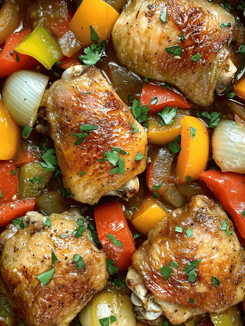 In the world of comfort food, few dishes resonate as much as a beautifully baked chicken with vibrant, colorful vegetables. This Baked Chicken with Colorful Bell Peppers and Onion is not only a feast for the eyes but also a celebration of flavors that can transform a simple dinner into a delightful culinary experience. The combination of juicy chicken thighs paired with an aromatic medley of bell peppers and onions creates a dish that is not only satisfying but also visually appealing, making it ideal for both weeknight dinners and special occasions.