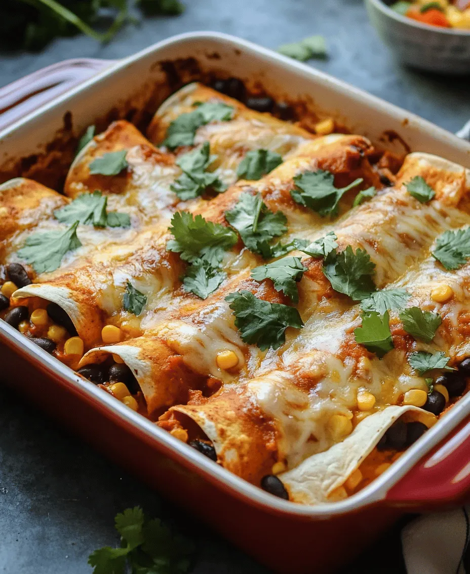 Welcome to a culinary journey that celebrates the vibrant and hearty flavors of Mexican cuisine with a wholesome twist! Our Savory Sweet Potato & Black Bean Enchiladas are not just a delightful dish; they are a celebration of nutrition, flavor, and innovation. This recipe artfully combines the natural sweetness of sweet potatoes with the earthy richness of black beans, creating a satisfying meal that is perfect for any occasion—be it a family dinner, a festive gathering, or a cozy weeknight treat.