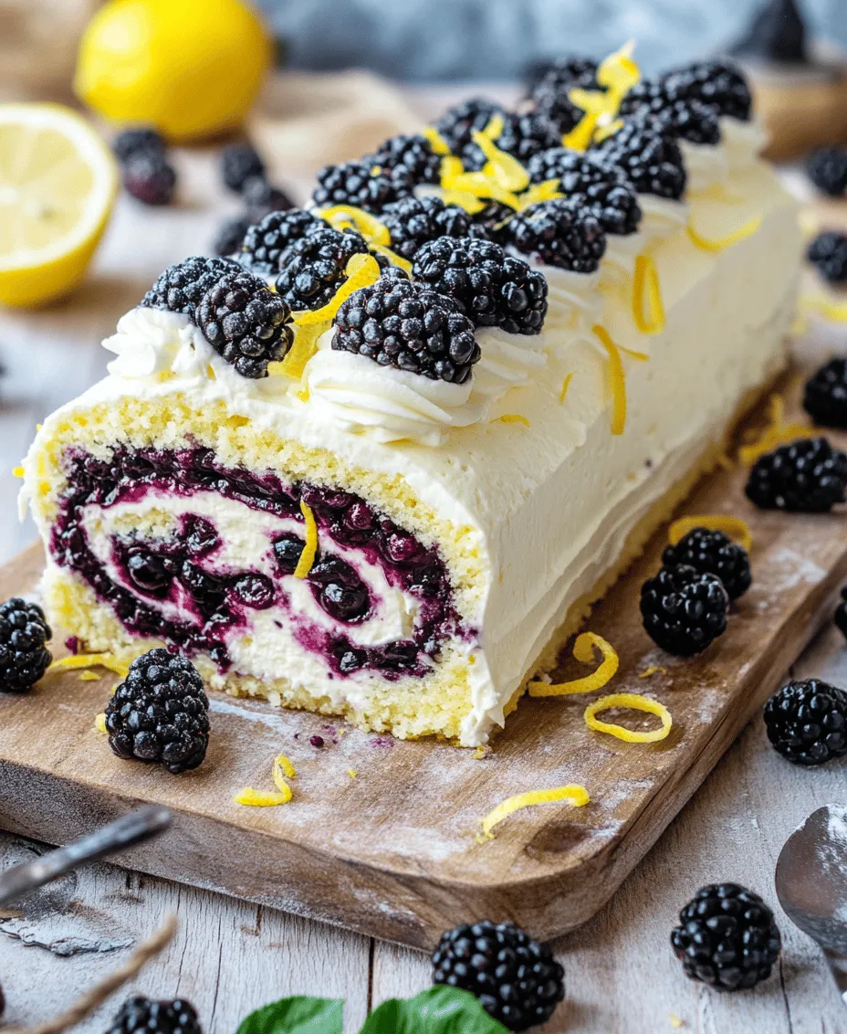 If you're looking for a dessert that is both visually stunning and bursting with flavor, look no further than the Refreshing Lemon and Blackberry Cake Roll. This delightful treat showcases the vibrant tastes of fresh lemons and juicy blackberries, making it a perfect choice for any occasion—from summer picnics to elegant dinner parties. The combination of zesty lemon and sweet blackberry is not only refreshing but also creates a beautiful contrast in flavor that will tantalize your taste buds.
