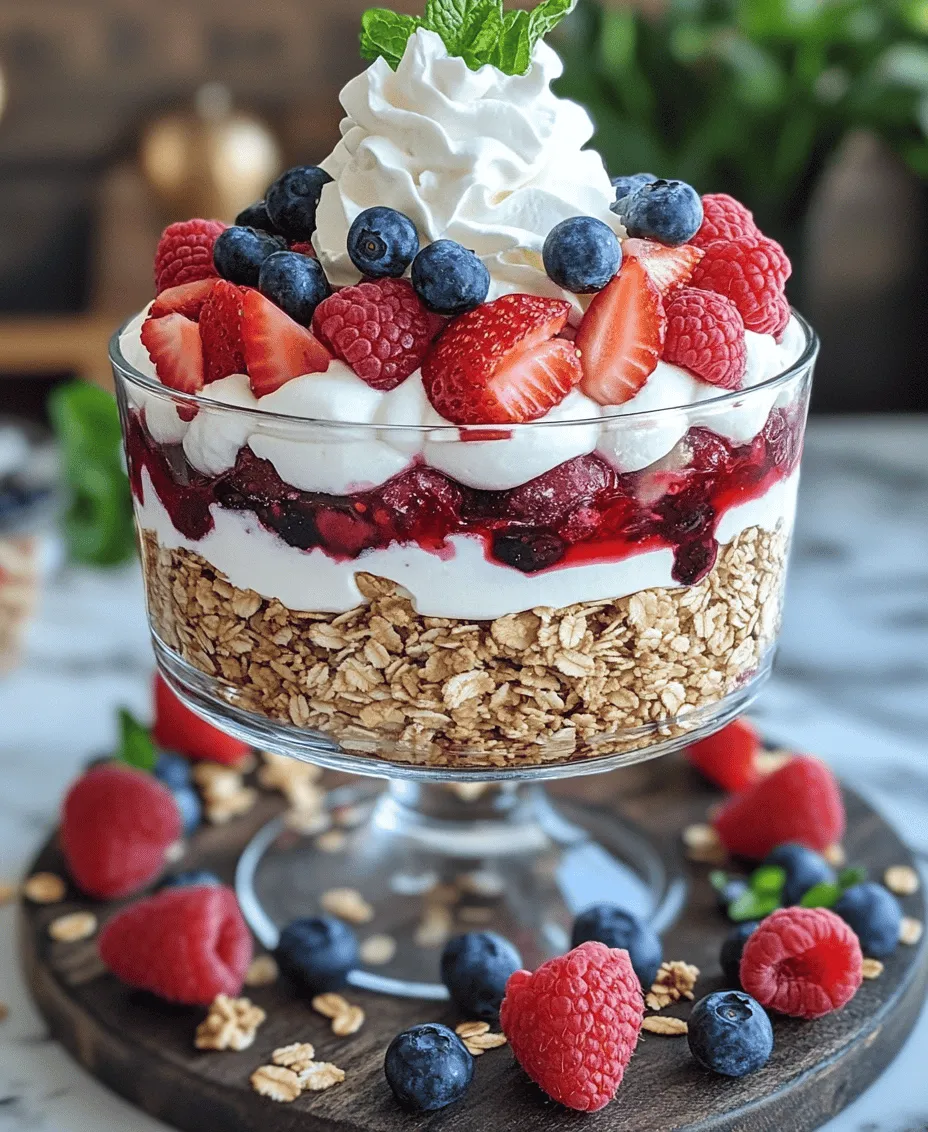 As the warmth of early summer settles in, Memorial Day emerges as a poignant occasion that honors the brave men and women who sacrificed their lives for our freedom. This national holiday, often marked by gatherings, barbecues, and outdoor celebrations, provides the perfect opportunity to enjoy good food and great company. One delightful dessert that captures the spirit of this day is the Memorial Day Berry Trifle. This layered treat is not only visually appealing with its vibrant colors but also combines the refreshing taste of fresh fruits, creamy yogurt, and crunchy granola. It is a delicious addition to any Memorial Day feast and is sure to impress your guests.