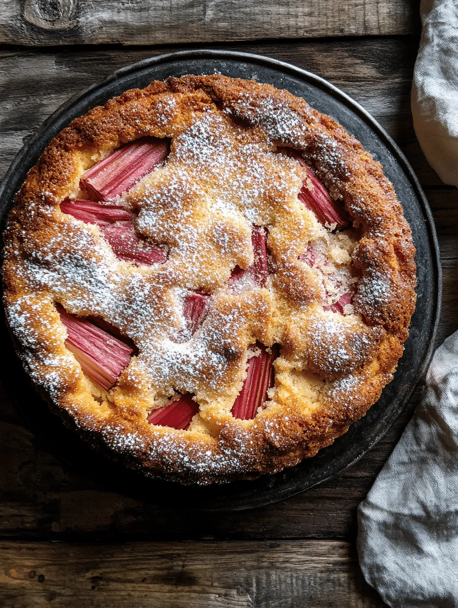 Rhubarb Sour Cream Coffee Cake is a delightful treat that beautifully marries the unique sweet and tart flavors of rhubarb with a moist and tender cake base. This delightful dessert is perfect for any occasion, whether you are hosting a brunch, enjoying an afternoon tea, or simply satisfying your craving for something sweet. The combination of tangy rhubarb and rich sour cream creates a cake that is not only delicious but also incredibly versatile. It pairs wonderfully with a steaming cup of coffee or tea, making it a favorite for gatherings and cozy afternoons alike.