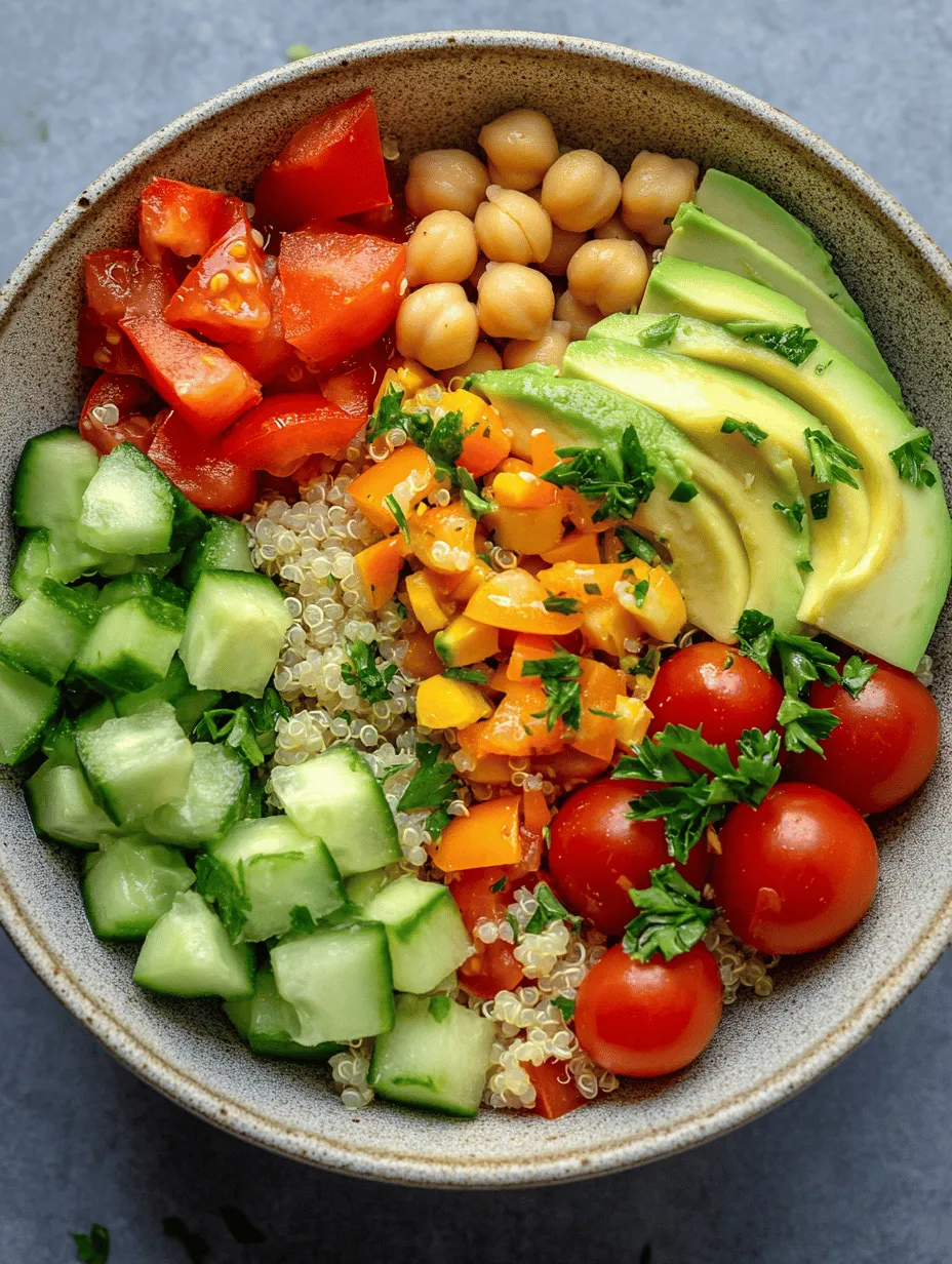 To truly enjoy the Quinoa & Chickpea Power Bowl, it's crucial to prepare the quinoa correctly. Start by rinsing the quinoa under cold water using a fine-mesh sieve. This step helps to remove the natural coating called saponin, which can impart a bitter flavor to the grains. Rinsing also ensures that your quinoa is clean and ready for cooking.