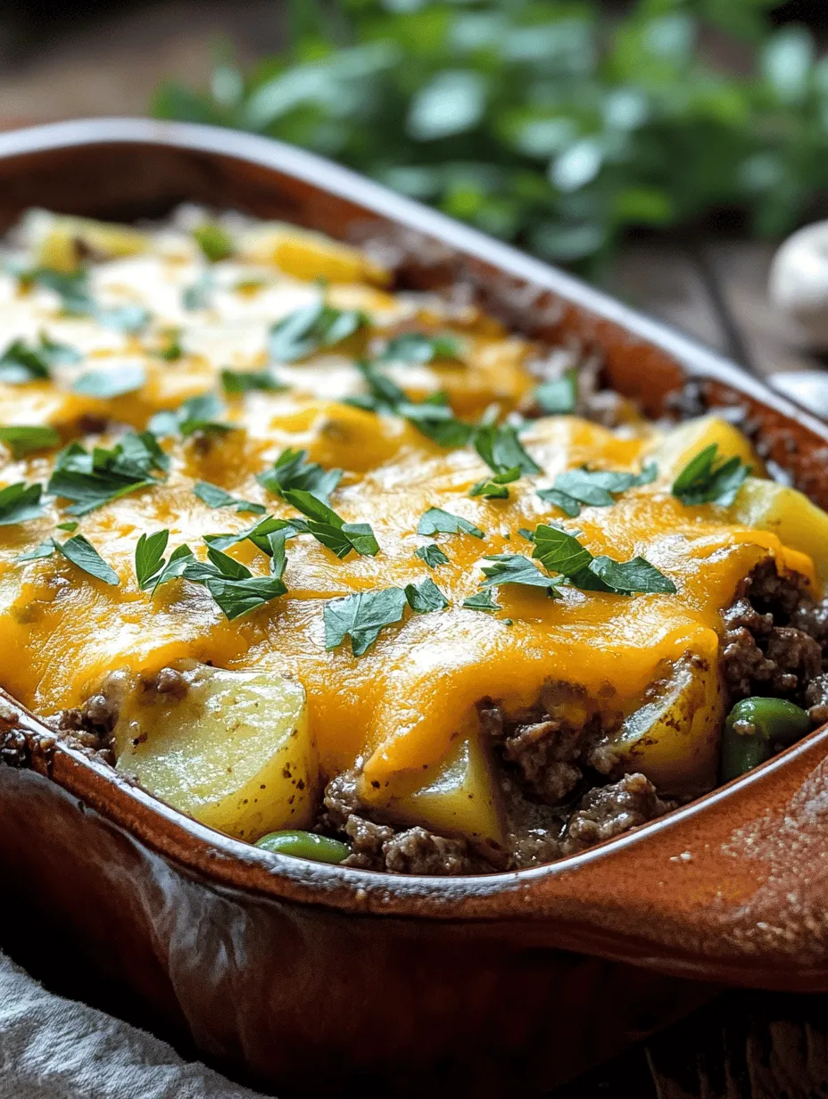 Hobo Casserole with Ground Beef & Potatoes is a comforting and hearty meal that has garnered a loyal following among home cooks across the country. This dish embodies the essence of convenience without sacrificing flavor, making it a go-to option for busy weeknights or family gatherings. With its roots deeply embedded in rustic cooking traditions, Hobo Casserole represents a delicious blend of ground beef, potatoes, and a medley of vegetables, all layered together to create a satisfying one-pot meal that warms the heart and delights the palate.