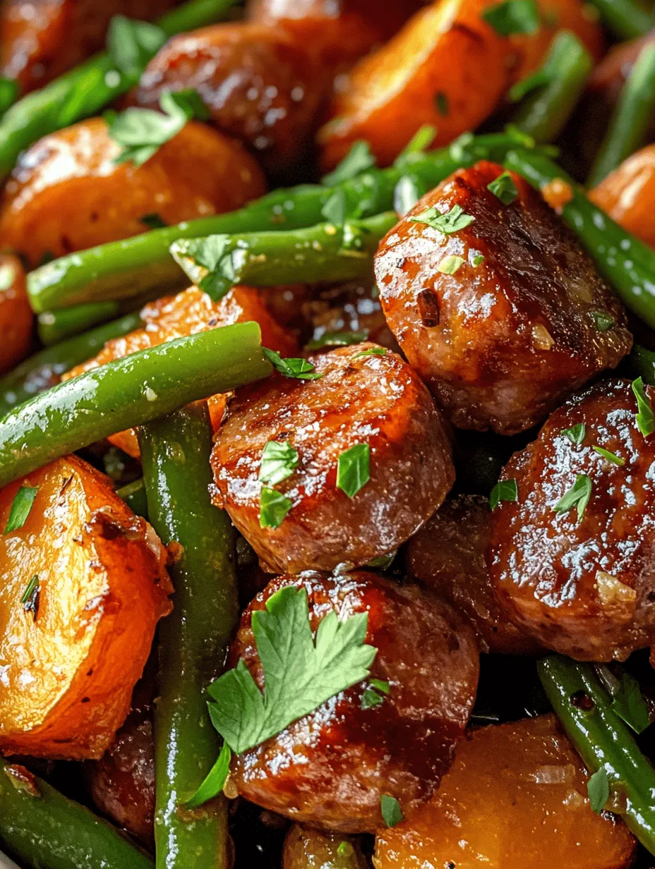 If you're looking for a delicious and satisfying meal that requires minimal effort and maximum flavor, look no further than Honey Garlic Sausage Sweet Potatoes. This delightful one-pan dish brings together the earthy sweetness of roasted sweet potatoes, the savory richness of smoked sausage, and the sticky, aromatic allure of a honey garlic sauce. Perfect for busy weeknights or casual gatherings, this recipe is not only easy to prepare but also packed with wholesome ingredients that offer a host of nutritional benefits.
