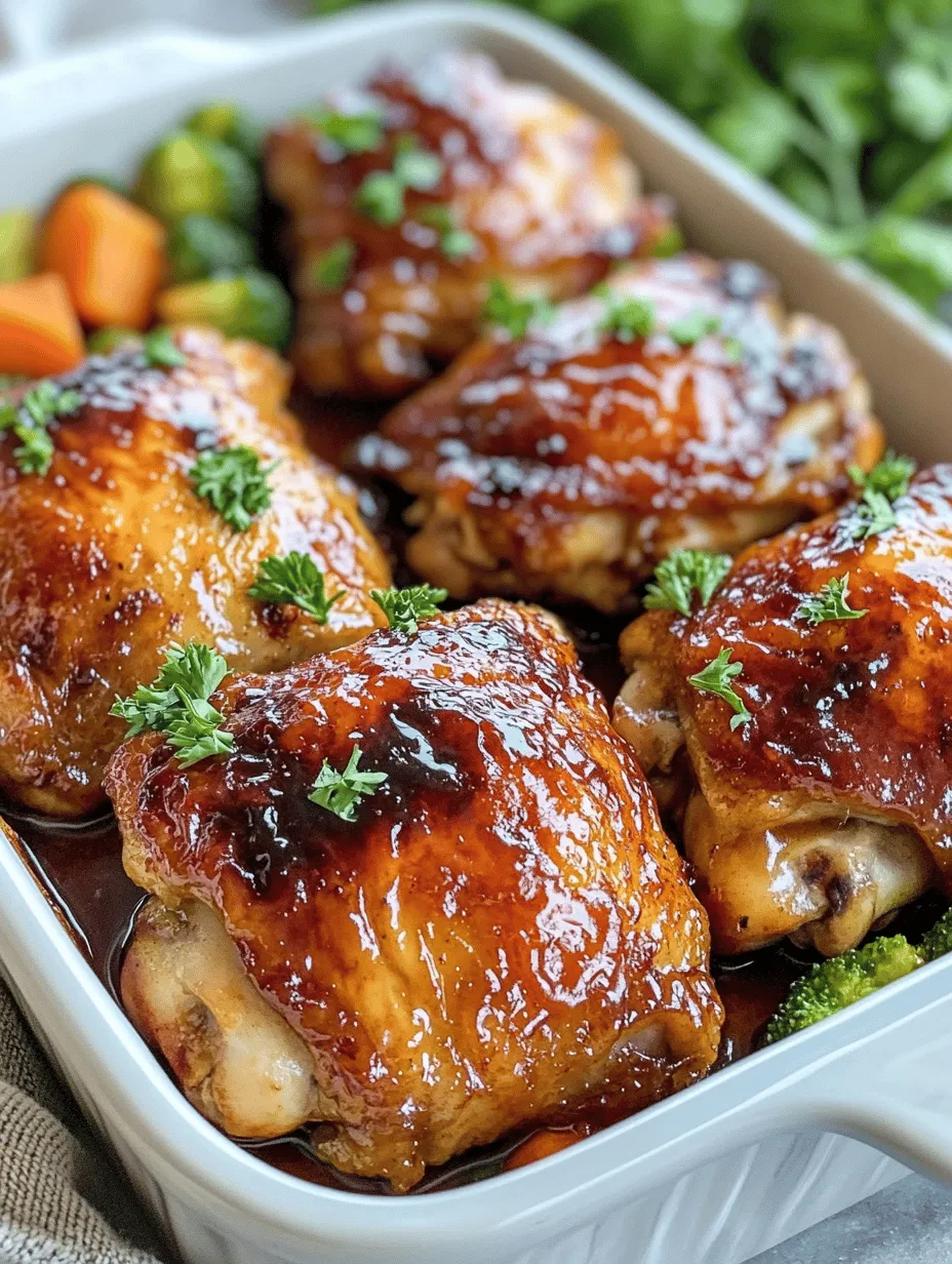 If you’re searching for a dish that beautifully balances sweet and savory flavors while being a crowd-pleaser, look no further than Honey Garlic Chicken Thighs. This delightful recipe is ideal for family dinners and gatherings, as it combines tender, juicy chicken thighs with a luscious honey garlic glaze that will have everyone asking for seconds. The dish is not only easy to prepare but also offers a stunning presentation that makes it perfect for any occasion, from a casual weeknight meal to a festive gathering.